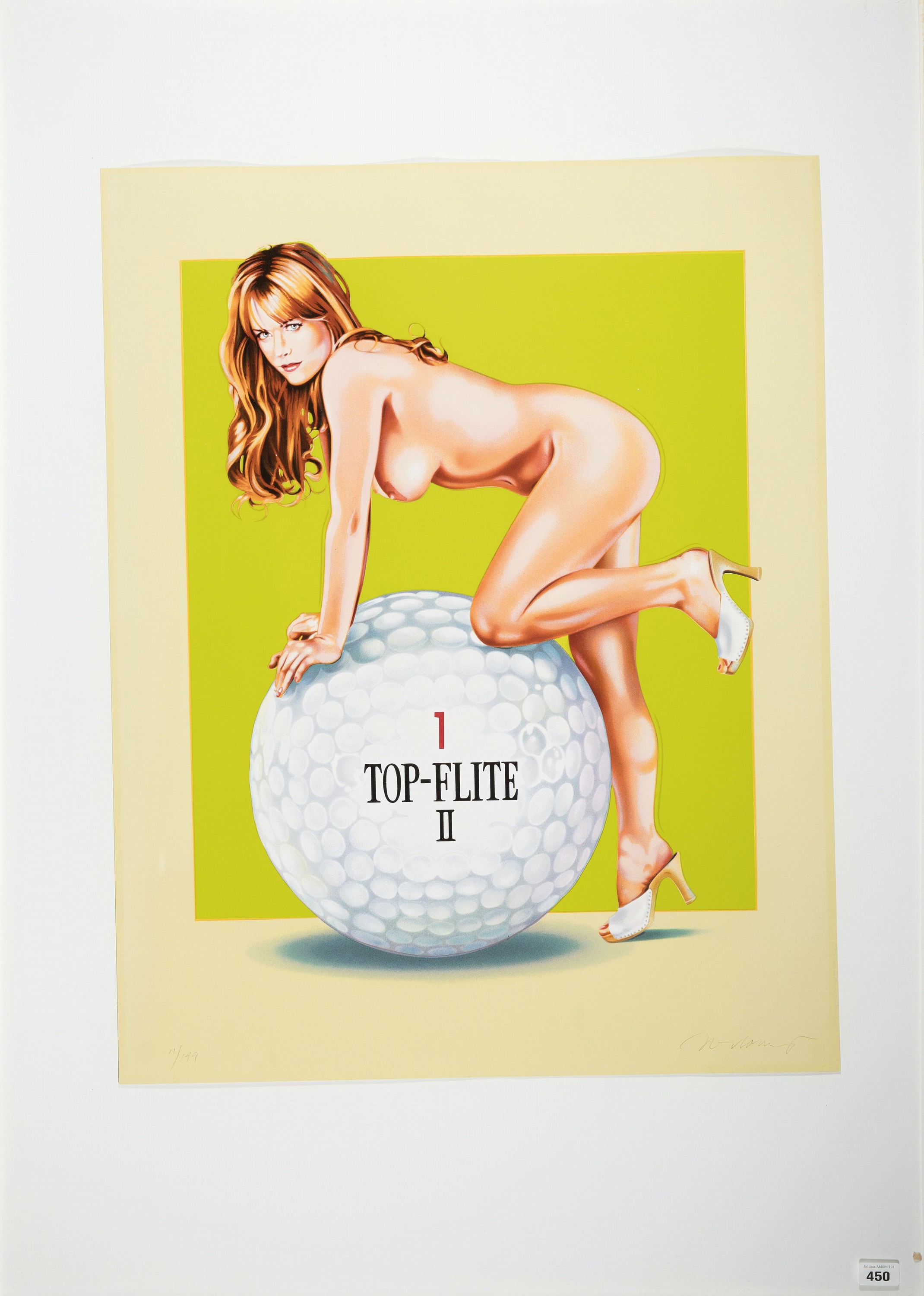 Mel Ramos, 1835 Sacramento-2018 Oakland, Top-Flite II, Farblithographie auf Velin, handsign. und num. 11/199, ca. 73x57cm, u.Gl., R. ca. 110x78cm, ...