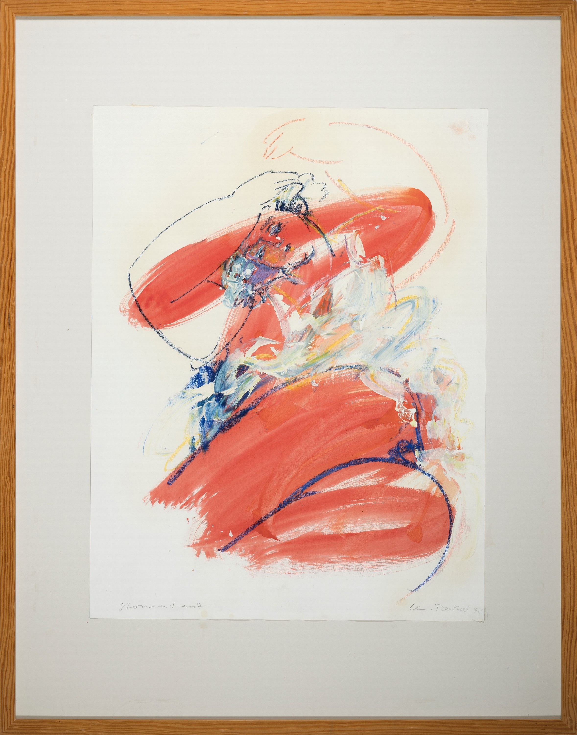 Detail k: Christiane Maether, geb. 1941 Berlin, Sternentanz, Mischtechnik auf Papier (Aquarell, Gouache, Wachs), betitelt, handsign., ca. 64x50cm, u.Gl., R. ...