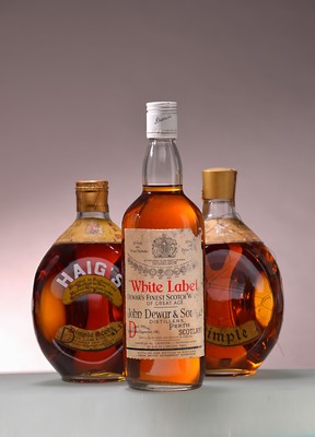 Image 26849593 - 4 Flaschen Scotch Whisky, 2 x White Label John Dewar & Sons Ltd, 2 x Dimple Scotch ...
