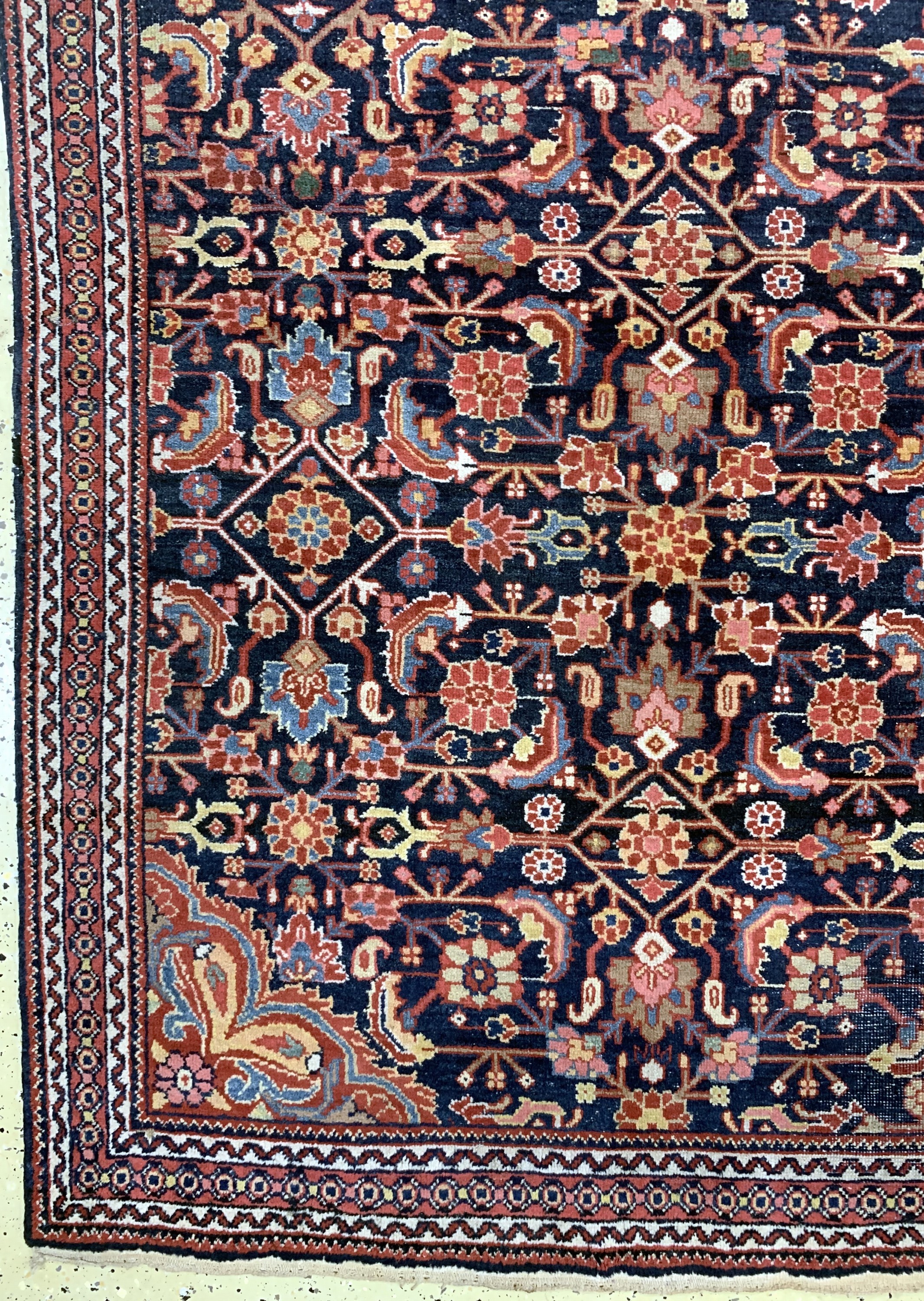 Detail b: Sarogh Mahal, Persien, um 1900, Wolle auf Baumwolle, ca. 334 x 220 cm, EHZ: 3-4