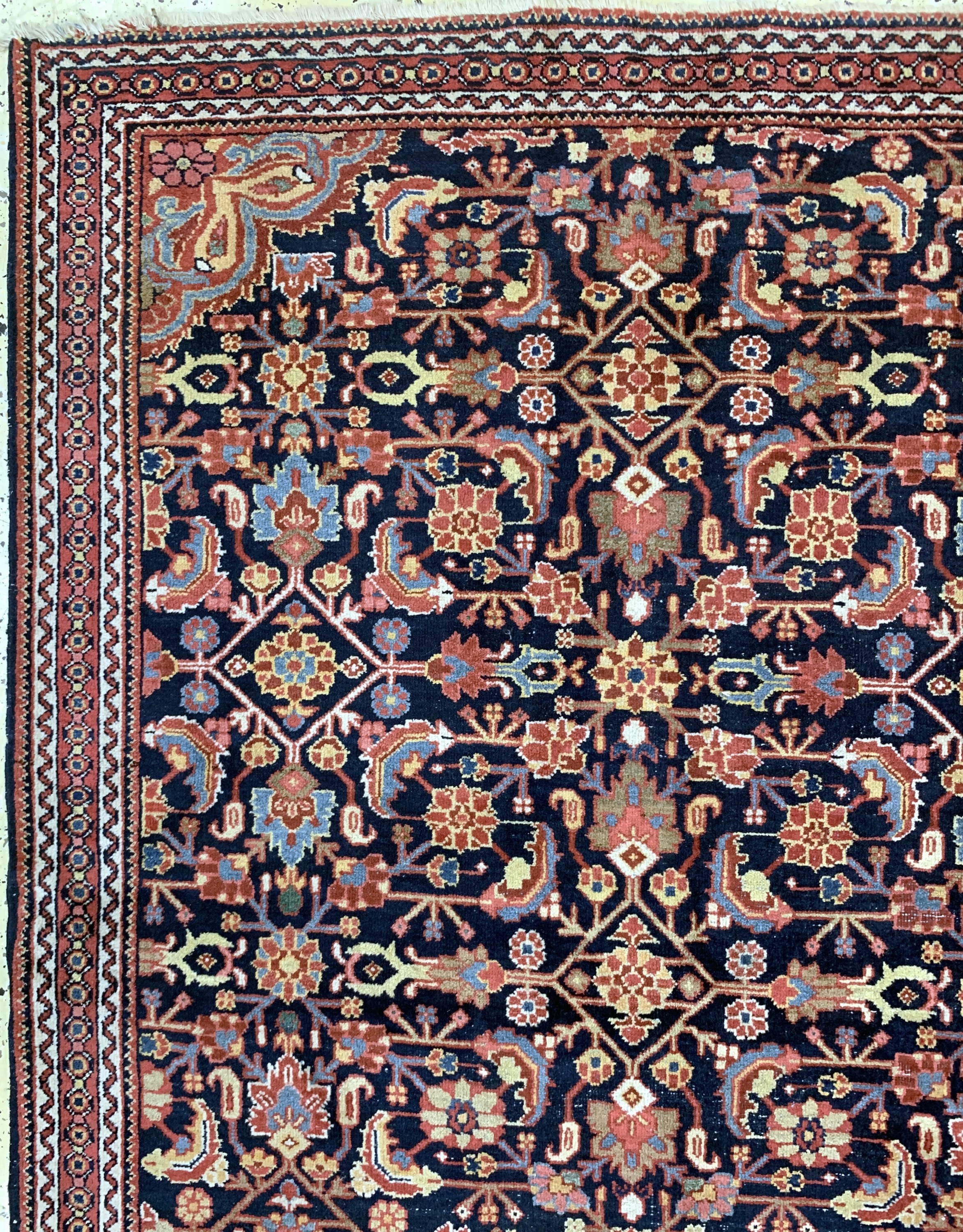 Detail c: Sarogh Mahal, Persien, um 1900, Wolle auf Baumwolle, ca. 334 x 220 cm, EHZ: 3-4