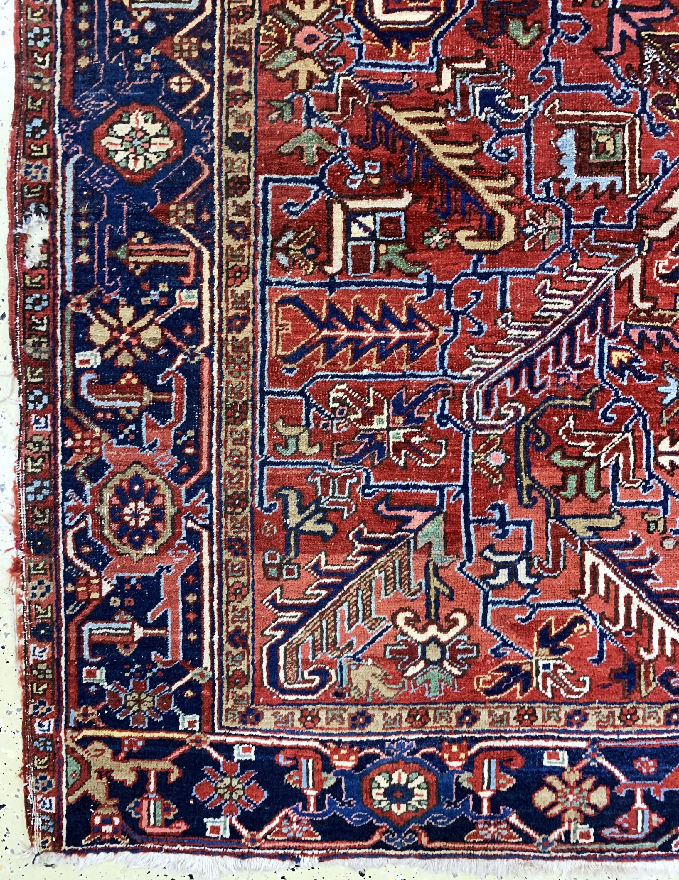 Detail b: Heriz antik, Persien, um 1900, Wolle auf Baumwolle, ca. 302 x 203 cm, EHZ: 4