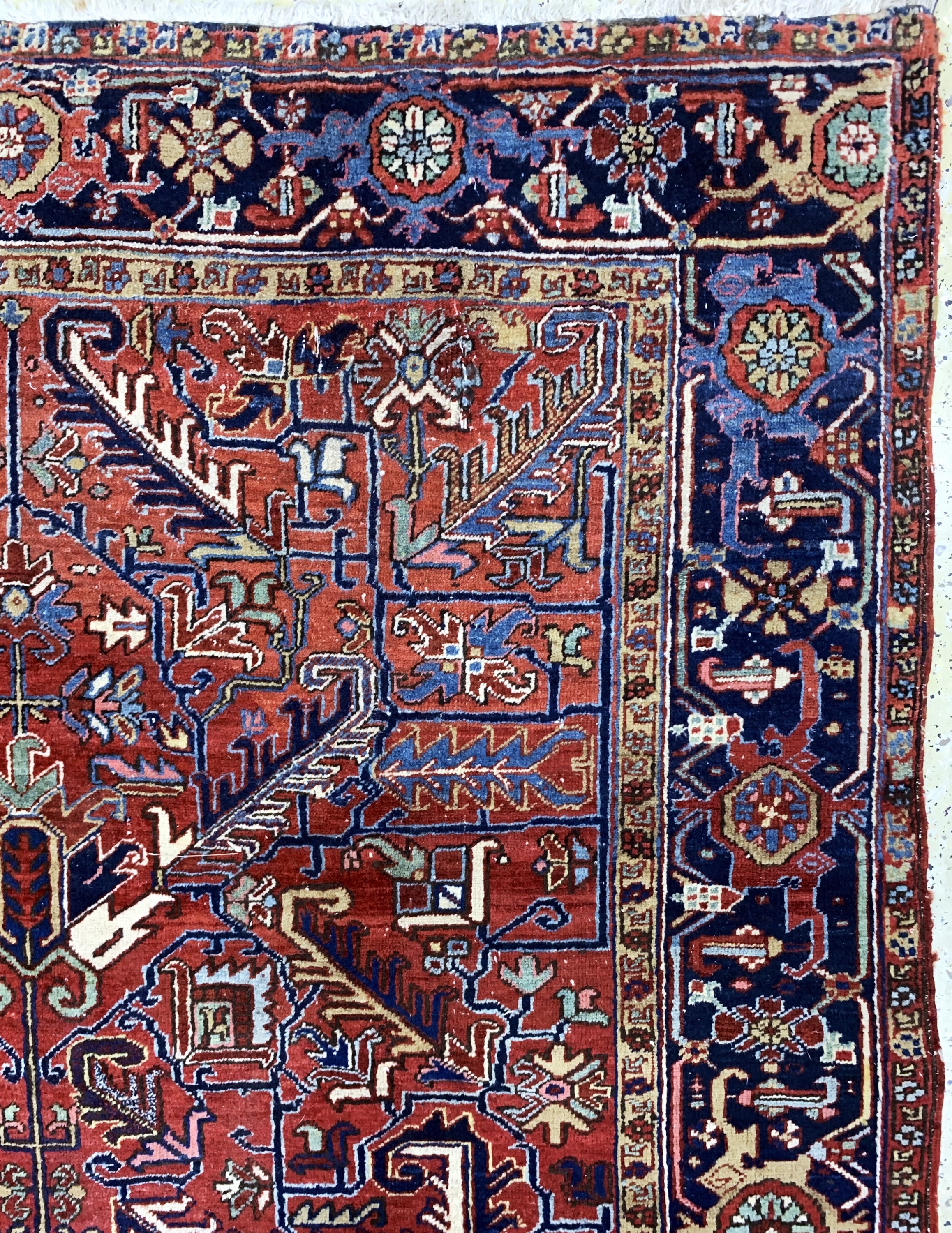 Detail d: Heriz antik, Persien, um 1900, Wolle auf Baumwolle, ca. 302 x 203 cm, EHZ: 4