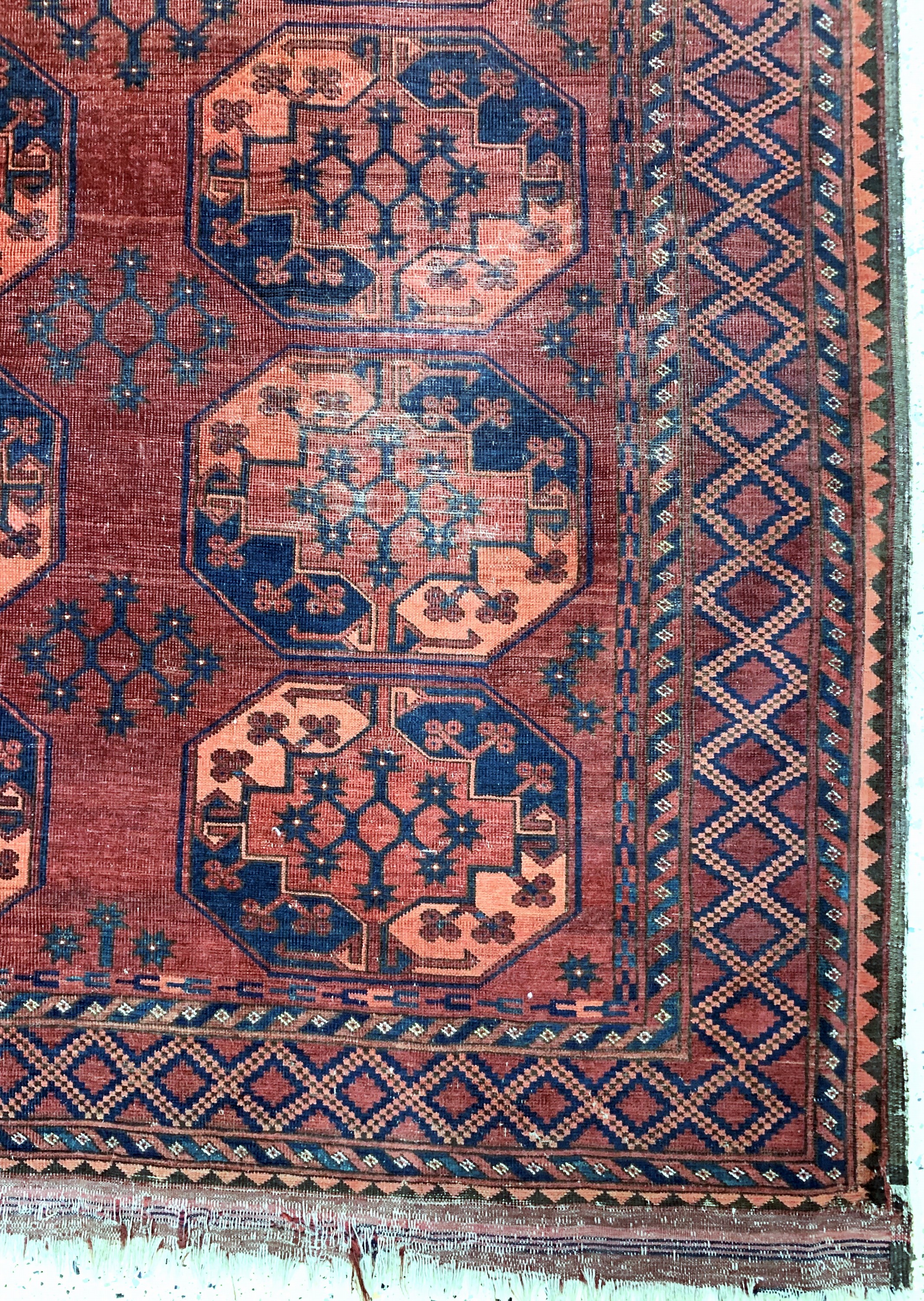 Detail a: Ersari antik, Turkmenistan, 19.Jhd, Wolle auf Wolle, ca. 265 x 210 cm, EHZ: 3