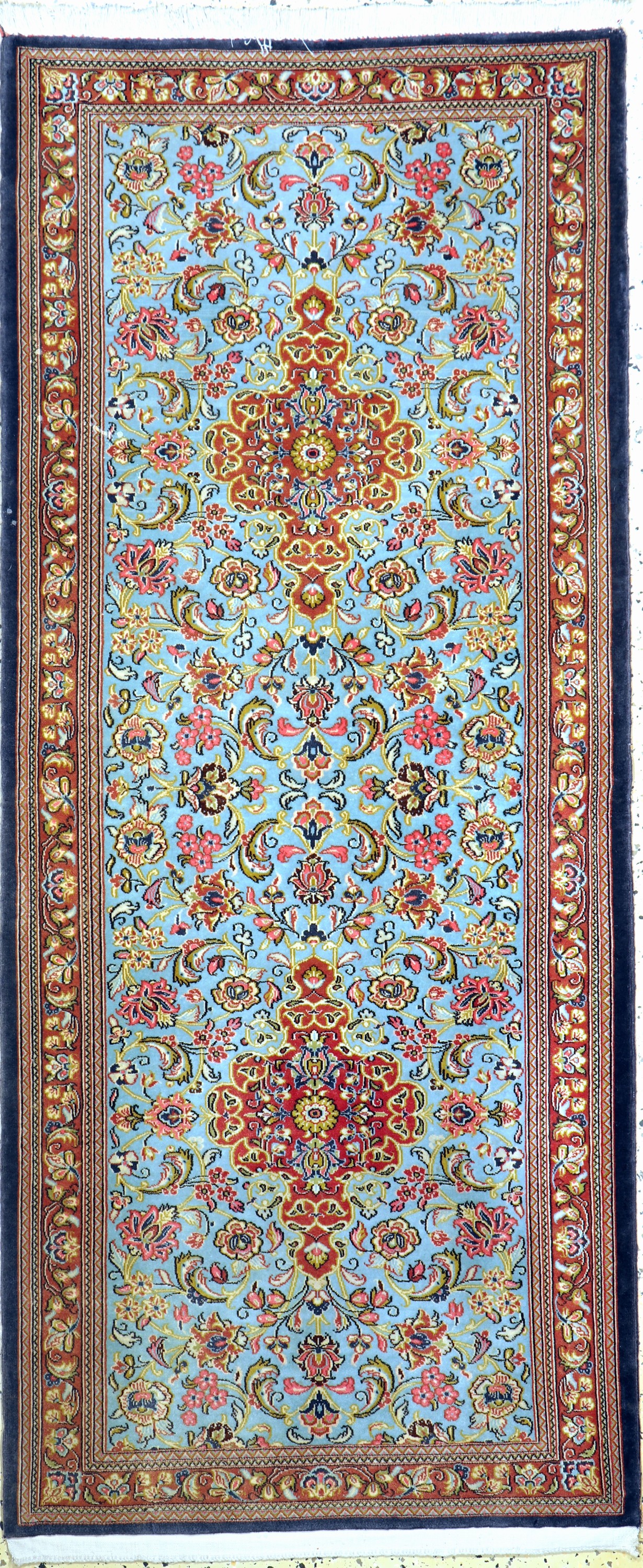 Ghom Kork, Persien, Ende 20.Jhd, Korkwolle auf Baumwolle, ca. 196 x 84 cm, verblasst, EHZ: 2