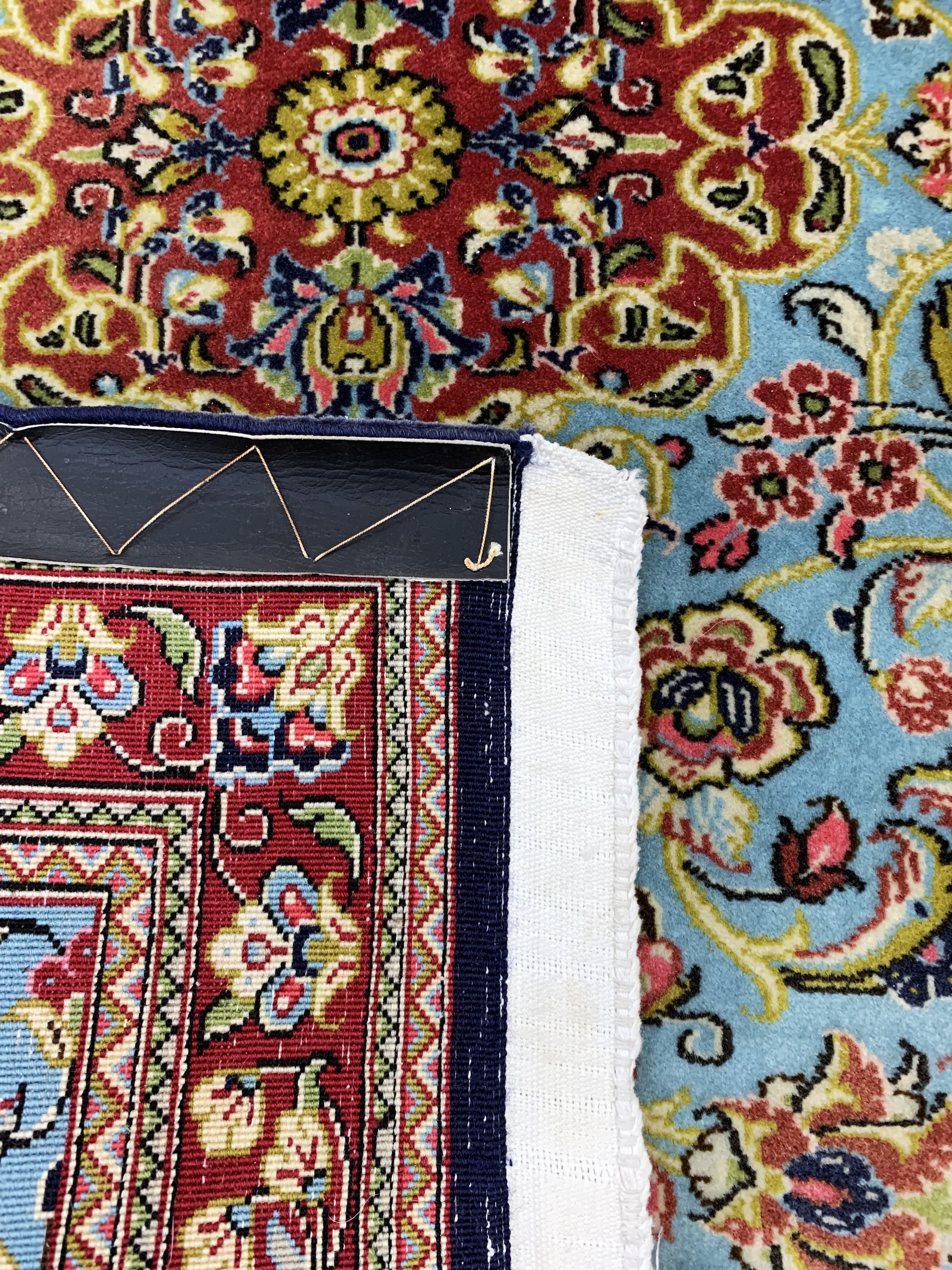 Detail c: Ghom Kork, Persien, Ende 20.Jhd, Korkwolle auf Baumwolle, ca. 196 x 84 cm, verblasst, EHZ: 2