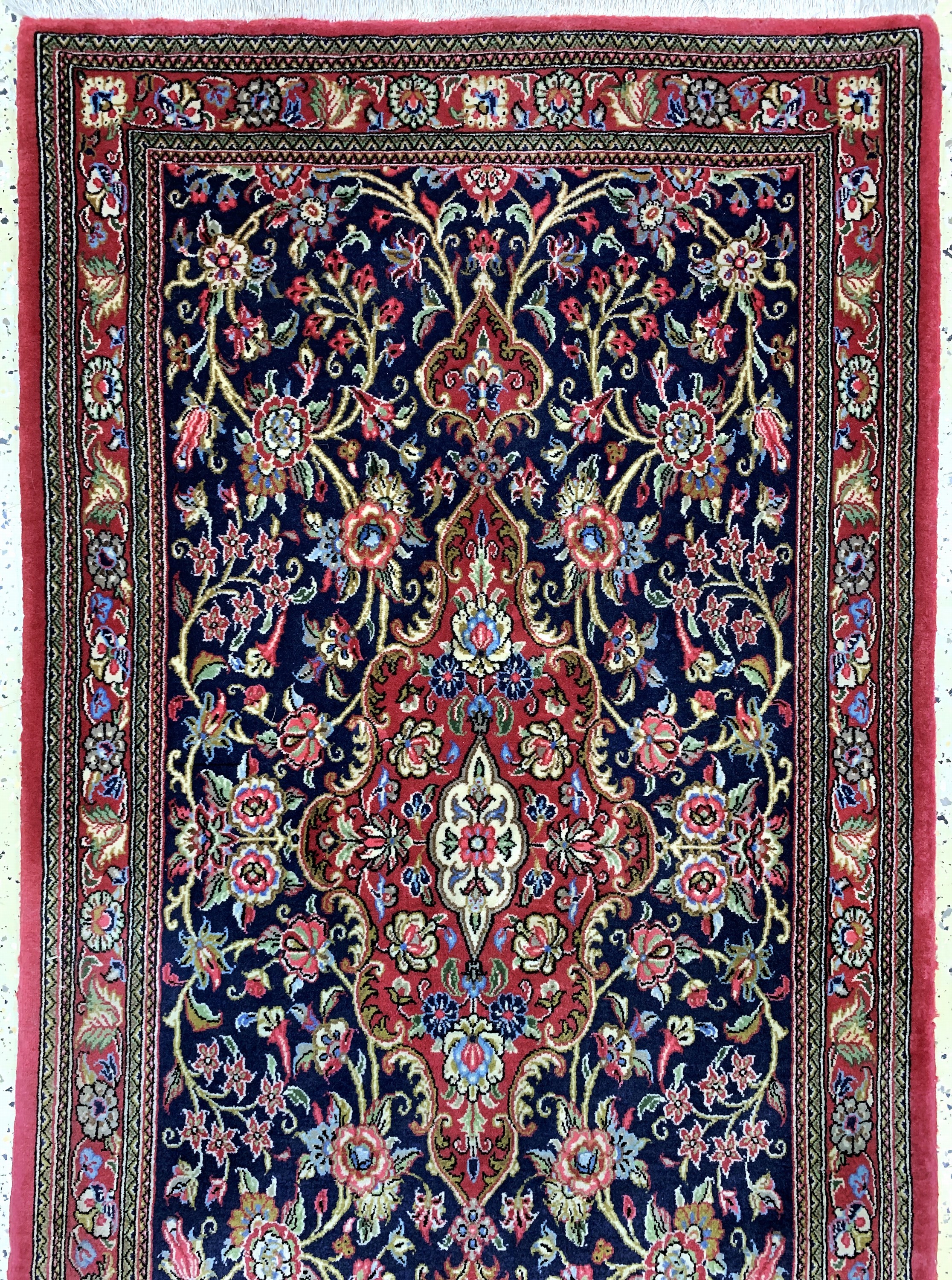 Detail a: Ghom Kork, Persien, Ende 20.Jhd, Korkwolle auf Baumwolle, ca. 260 x 83 cm, EHZ: 2
