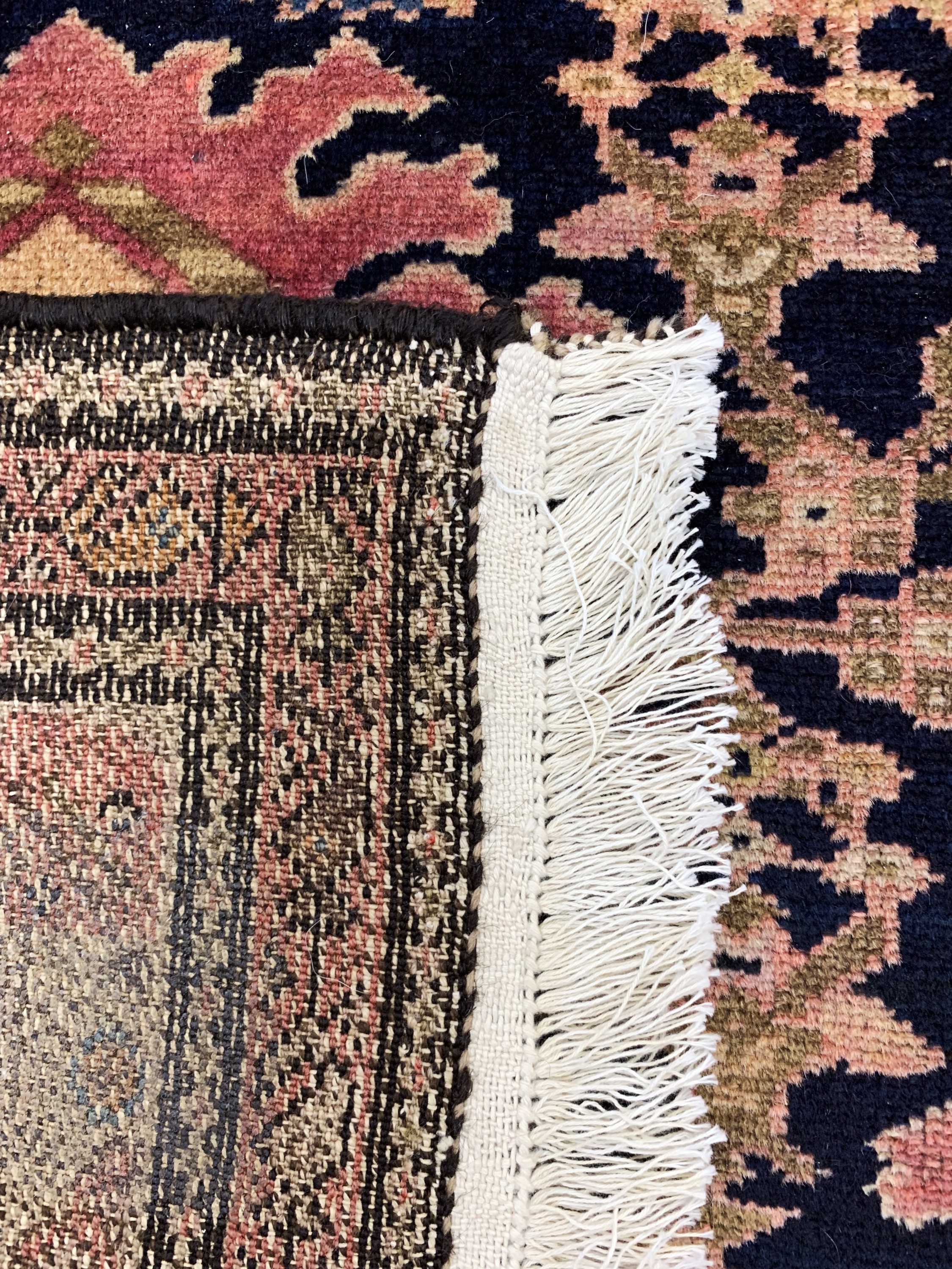 Detail e: Antiker Malayer, Persien, 19.Jhd, Wolle aufBaumwolle, ca. 191 x 129 cm, EHZ: 3, (Fransen erneuert)