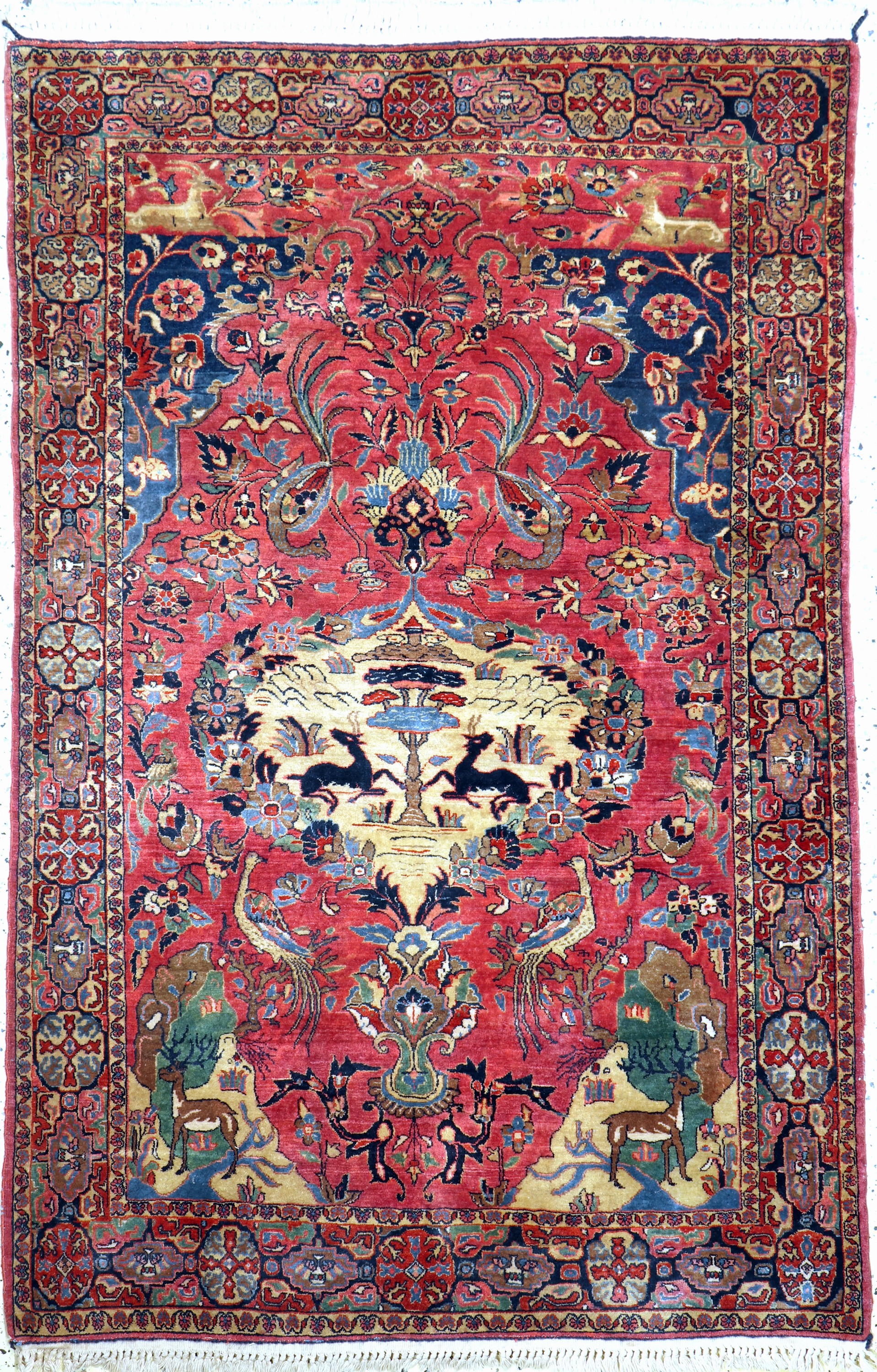 Sarogh"Farahan", Persien, Anfang 20.Jhd, Wolle auf Baumwolle, ca. 197 x 132 cm, EHZ: 2,(Fransen erneuert)