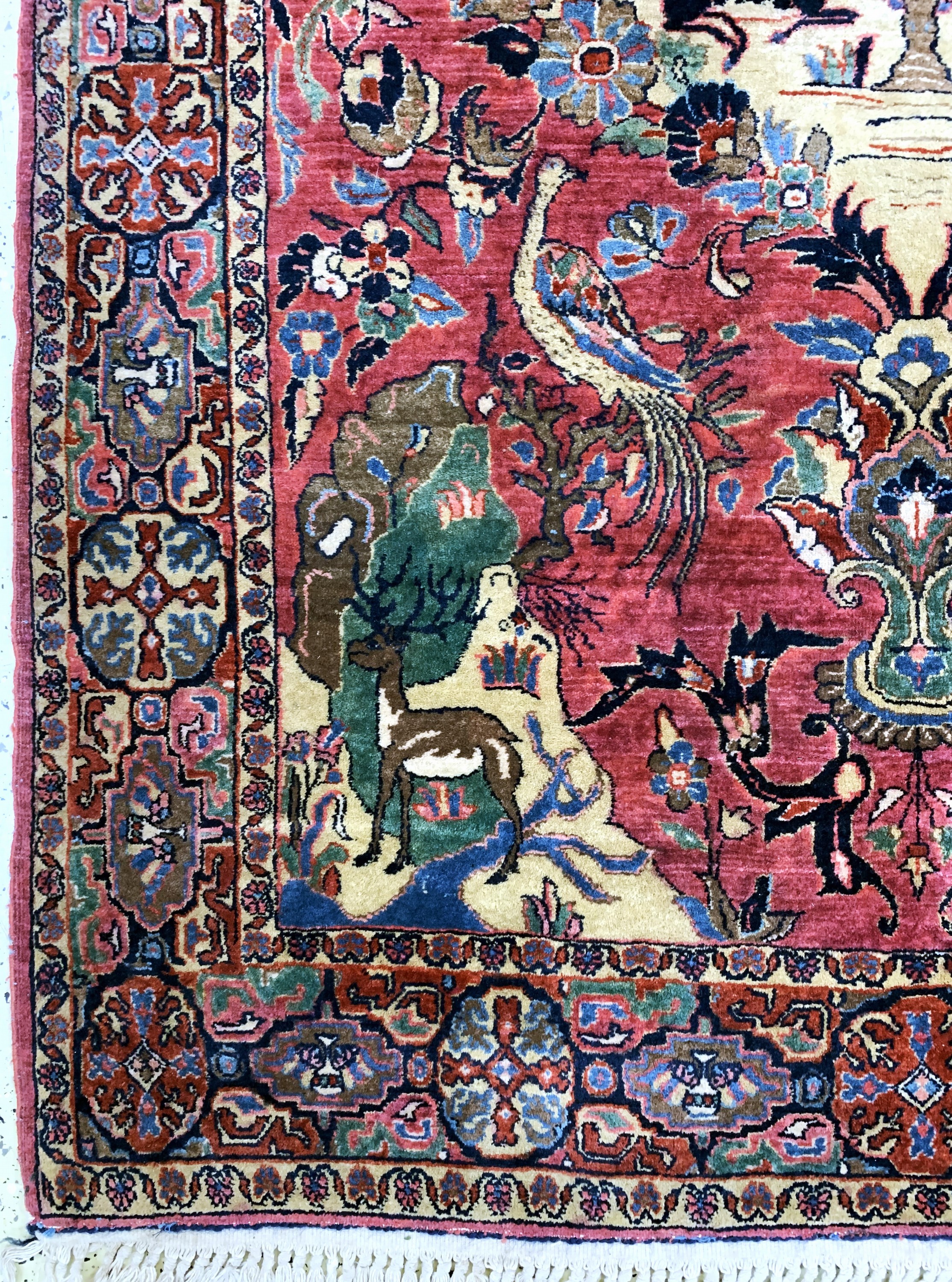 Detail b: Sarogh"Farahan", Persien, Anfang 20.Jhd, Wolle auf Baumwolle, ca. 197 x 132 cm, EHZ: 2,(Fransen erneuert)