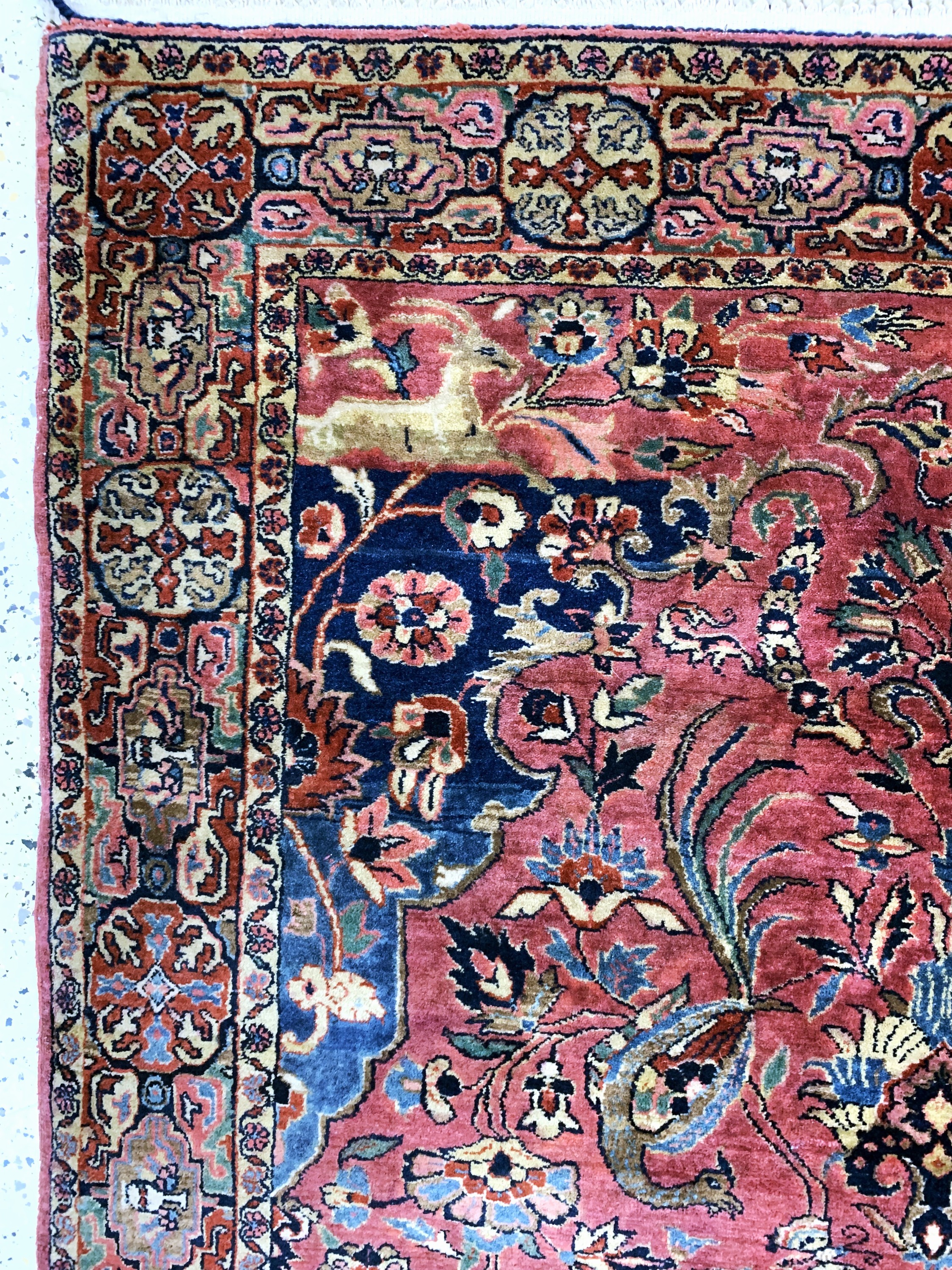 Detail d: Sarogh"Farahan", Persien, Anfang 20.Jhd, Wolle auf Baumwolle, ca. 197 x 132 cm, EHZ: 2,(Fransen erneuert)