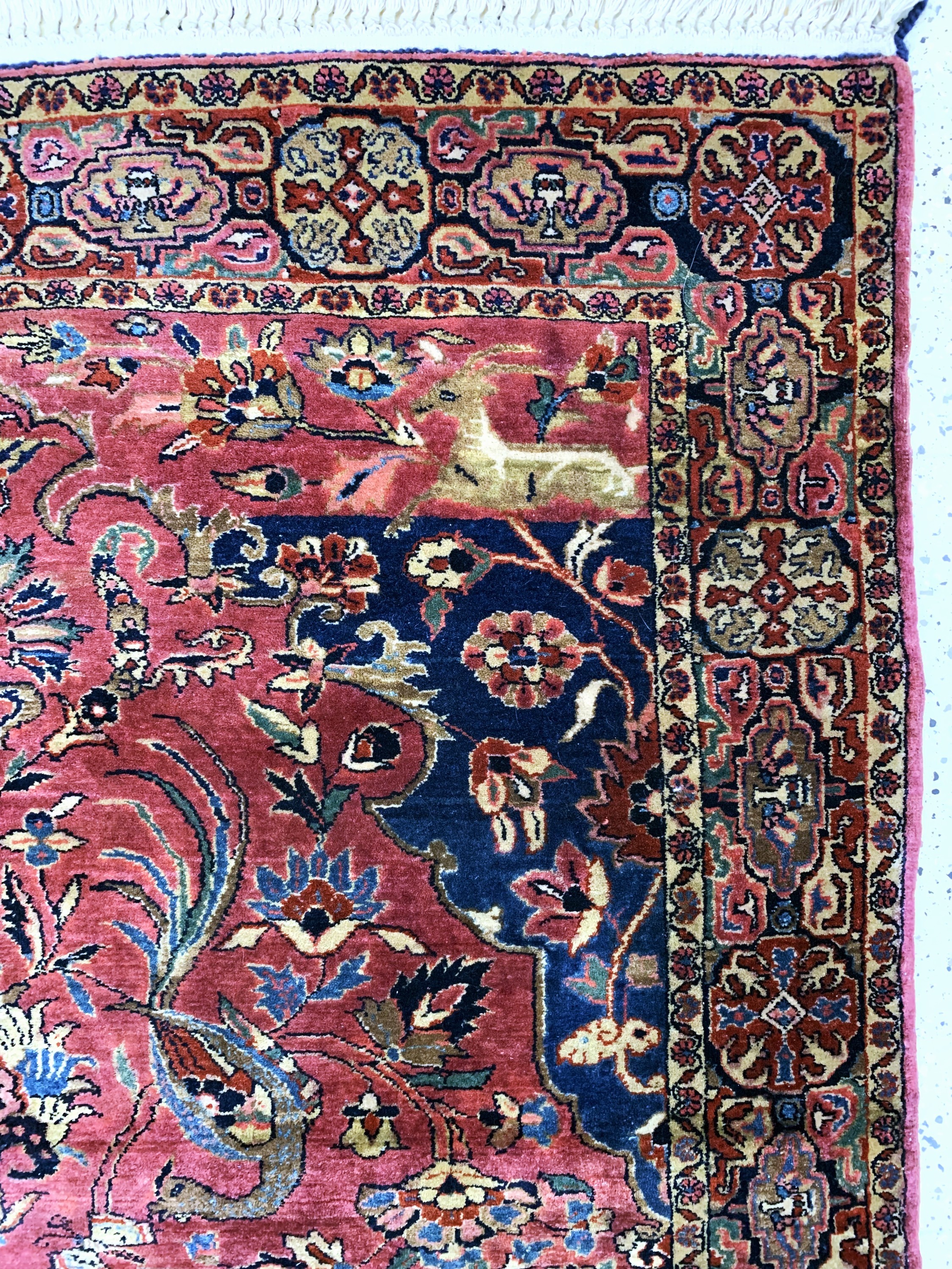 Detail e: Sarogh"Farahan", Persien, Anfang 20.Jhd, Wolle auf Baumwolle, ca. 197 x 132 cm, EHZ: 2,(Fransen erneuert)