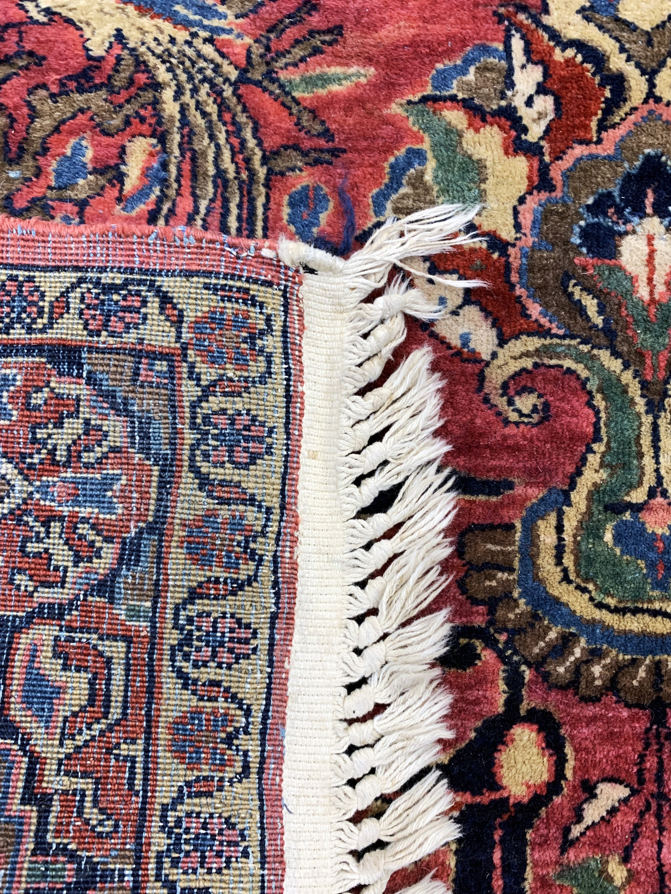 Detail g: Sarogh"Farahan", Persien, Anfang 20.Jhd, Wolle auf Baumwolle, ca. 197 x 132 cm, EHZ: 2,(Fransen erneuert)