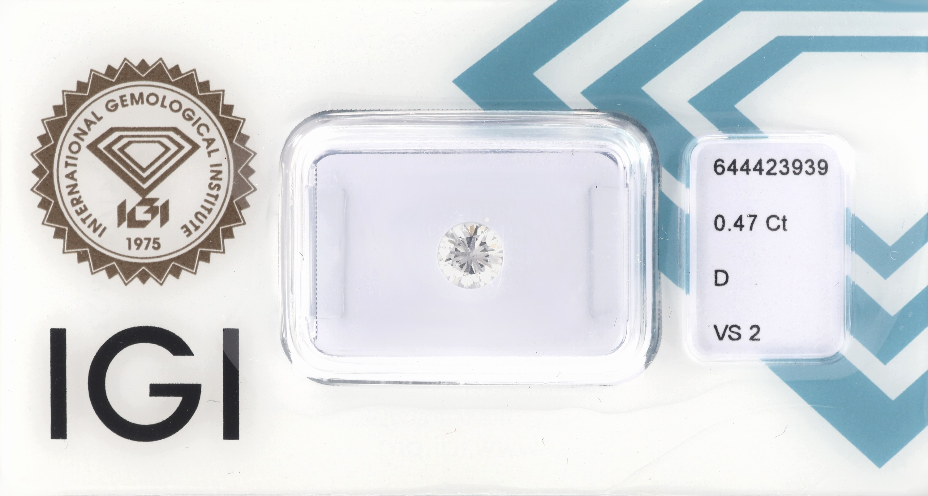 Loser Brillant, 0.47 ct hochfeines Weiß+(D)/ vs2, eingeschweißt, IGI-Expertise