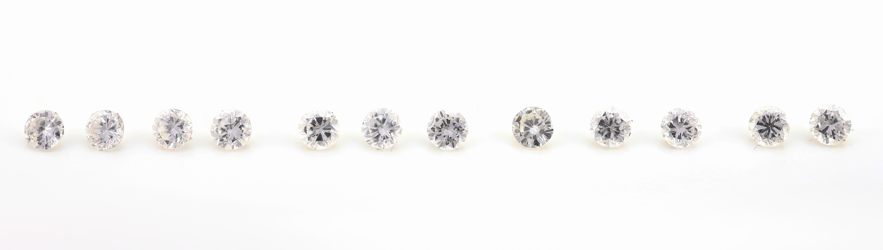 Detail b: Lot 12 lose Brillanten, 0.64 ct, Weiß/p1, Ausfassware