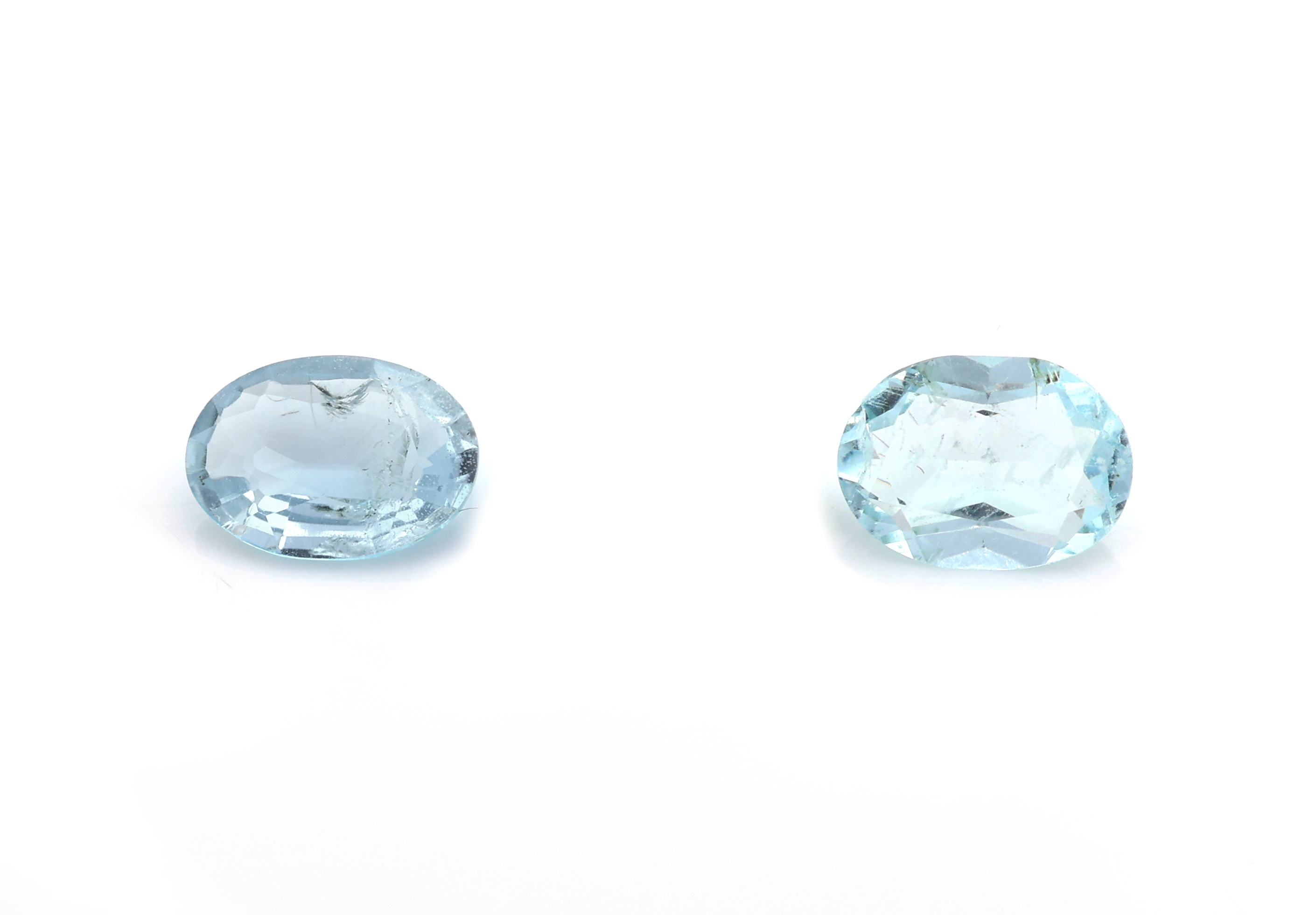 Detail a: Lot lose Aquamarine, zus. ca. 31.87 ct, ovalfacett. in versch. Größen