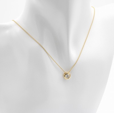 Image Collier mit Brillantsolitär, GG 750/000, Brill. ca. 0.53 ct Weiß/si, in ...