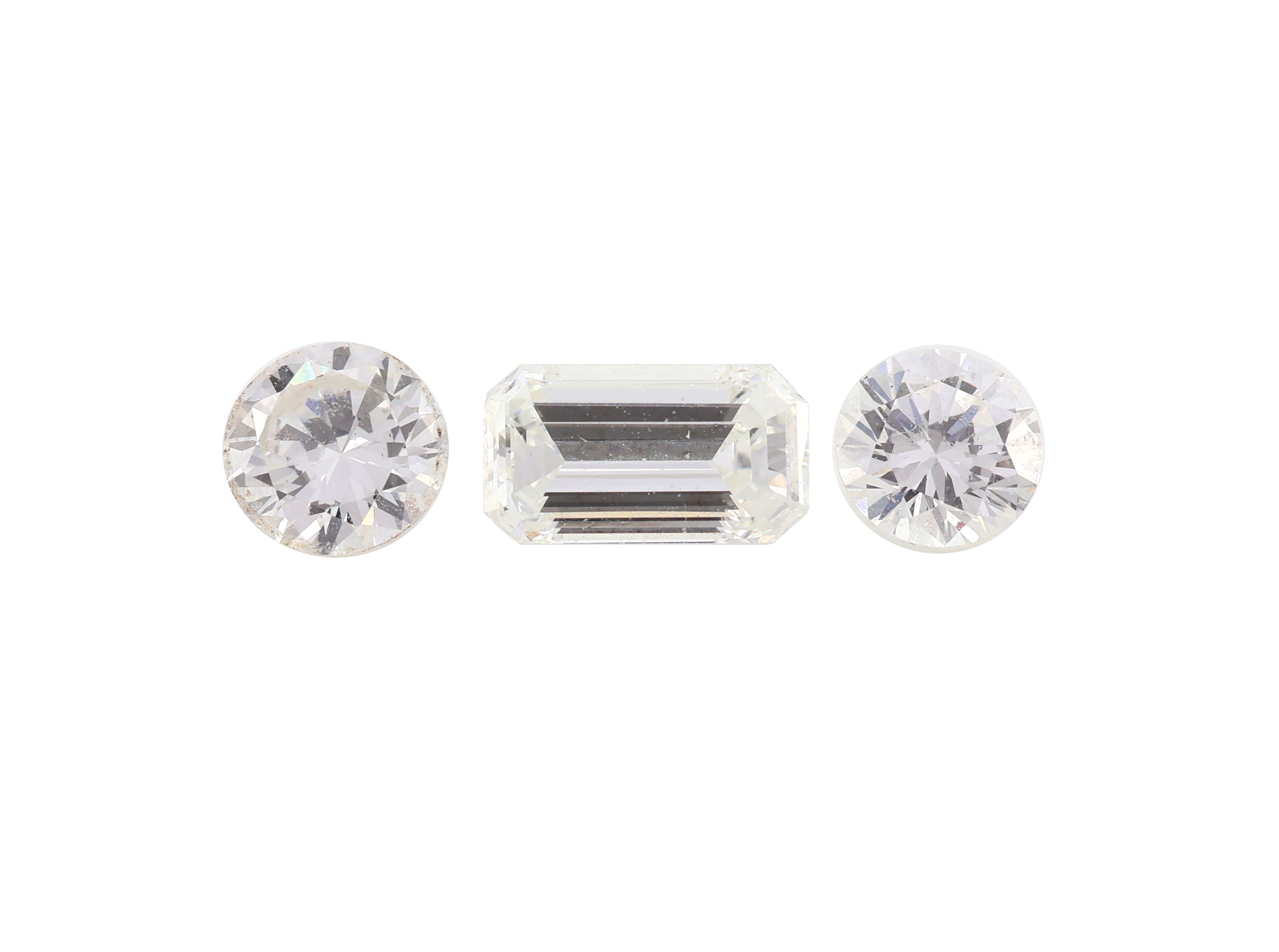 Detail a: Lot lose Diamanten zus. 17.78 ct feines Weiß- Weiß/vs-p, Brillanten in versch. Größen zus. 11.58 ct, Baguettes und Radianten zus. 6.20 ct, ...