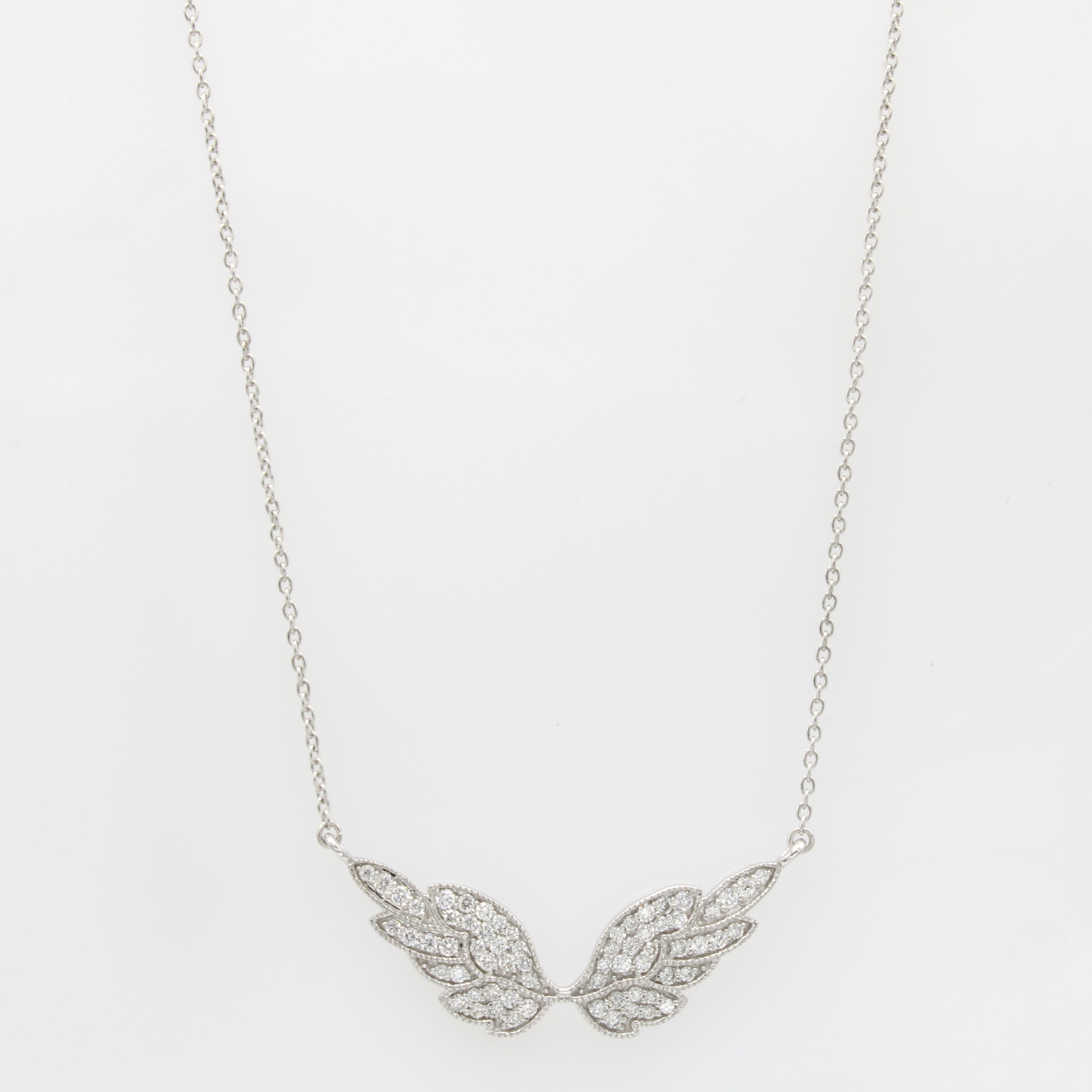 Image 26850412 - Collier ´Flügel´ mit Brillanten, WG 750/000, Flügel bes. m. 66 Brill. zus. ca. 0.34 ct ...