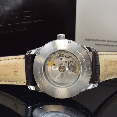 26850540d - NIVREL Replica Herrenarmbanduhr in Stahl, Automatik, beids. vergl. Geh., Boden 5-fach ...