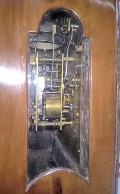 26850805g - Barockuhr, Joh(ann) Michael Riedl, Linz, Mitte 18 Jh., Nußbaumgehäuse, ...