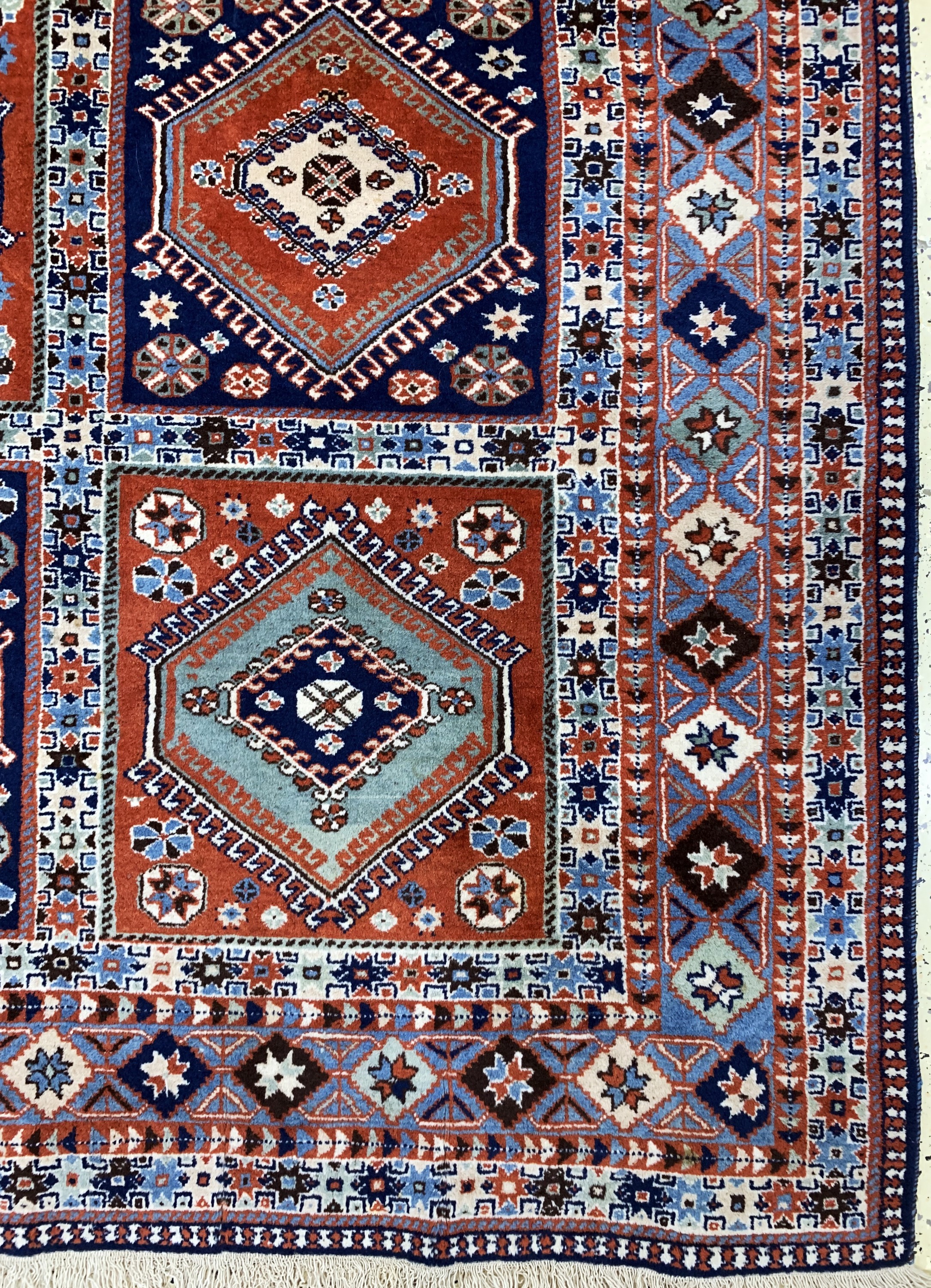 Detail a: Yalameh, Persien, Ende 20.Jhd, Wolle auf Wolle, ca. 265 x 168 cm, EHZ: 2