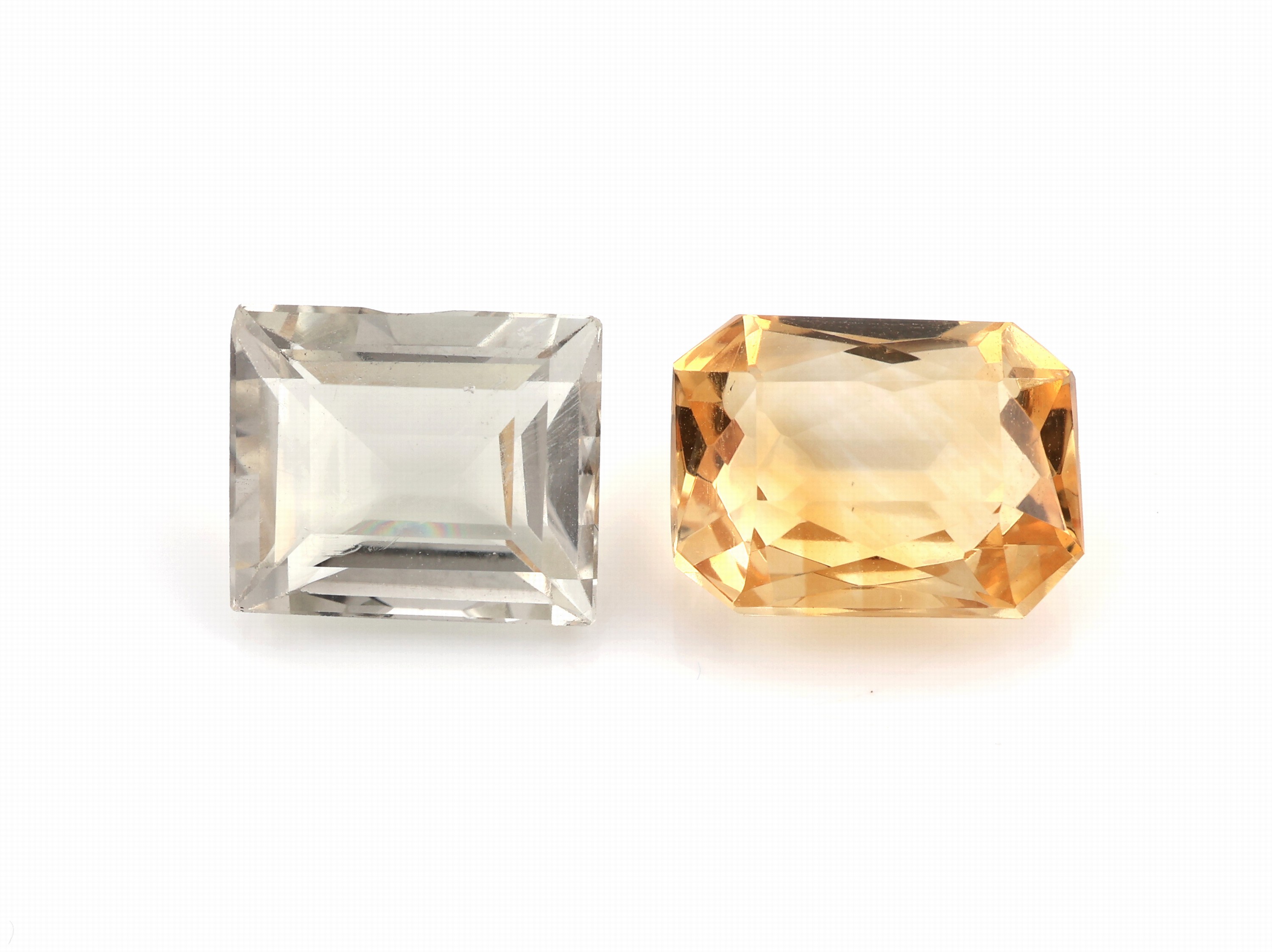 Detail a: Lot lose Citrine, zus. ca. 59.2 ct, facett., in versch. Größen, Formen und Farben