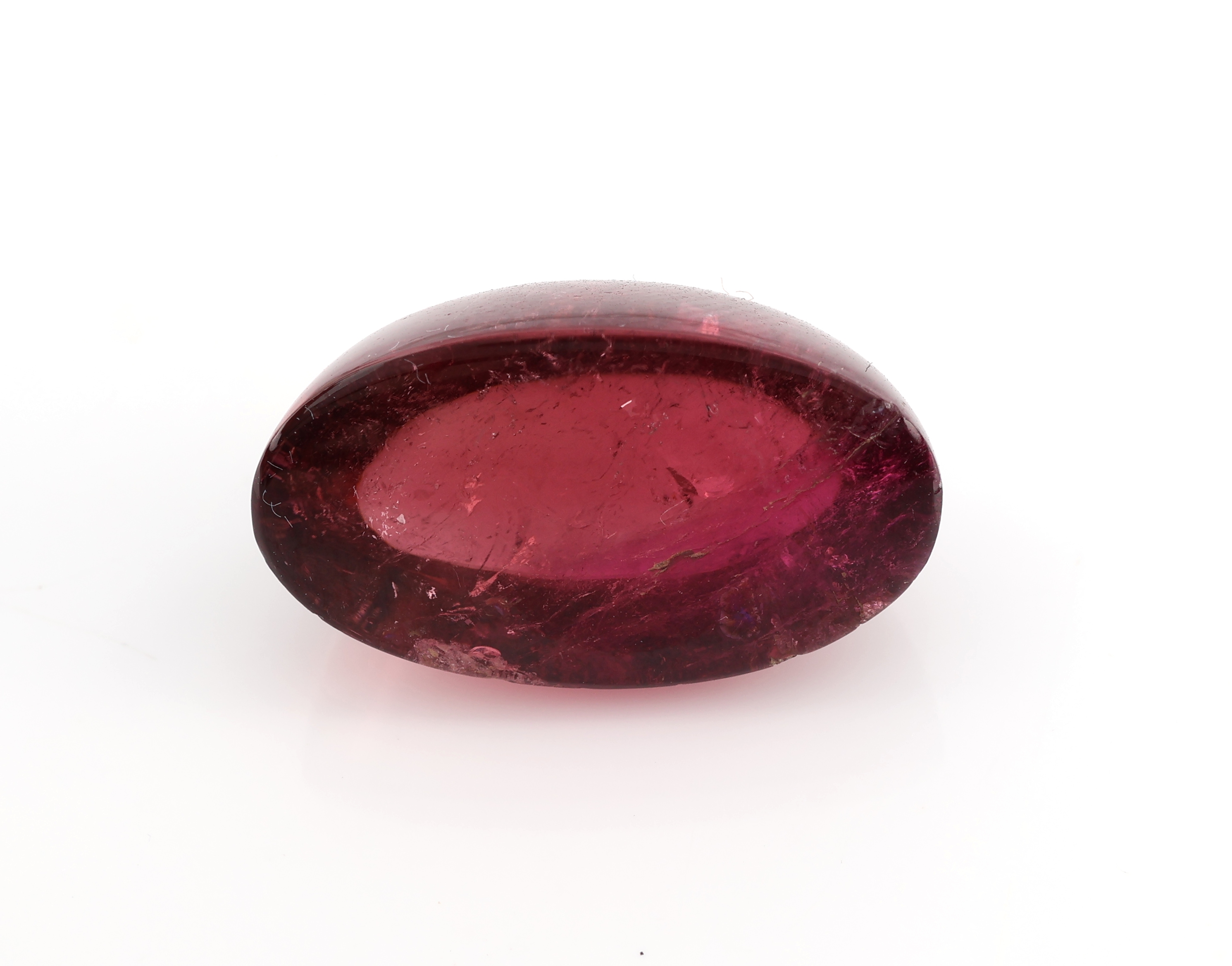 Detail a: Loser Rubellit-Cabochon, 17.53 ct, oval