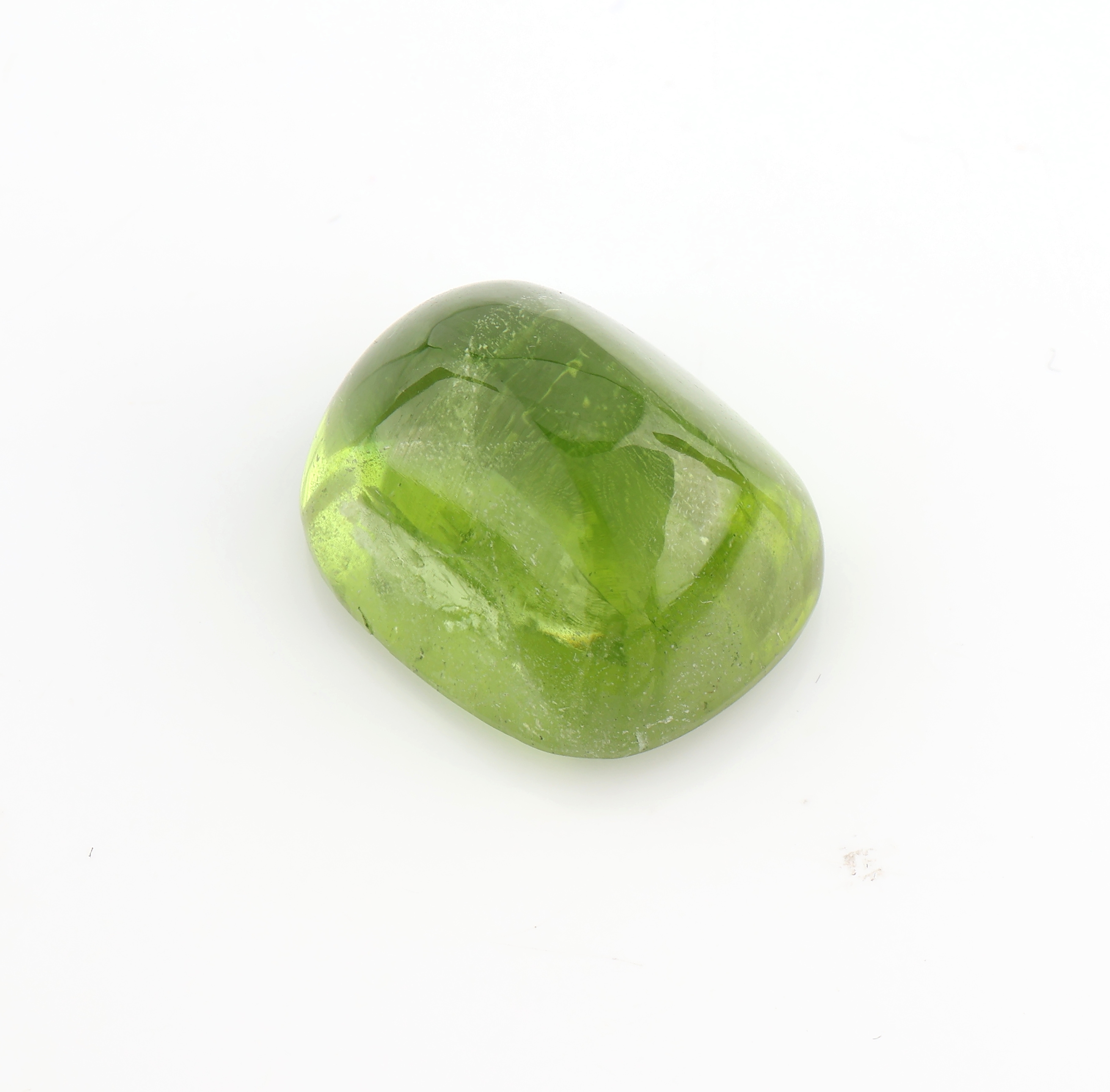Loser Peridot-Cabochon ca. 44.05 ct, ca. 22 x 19 x 13 mm