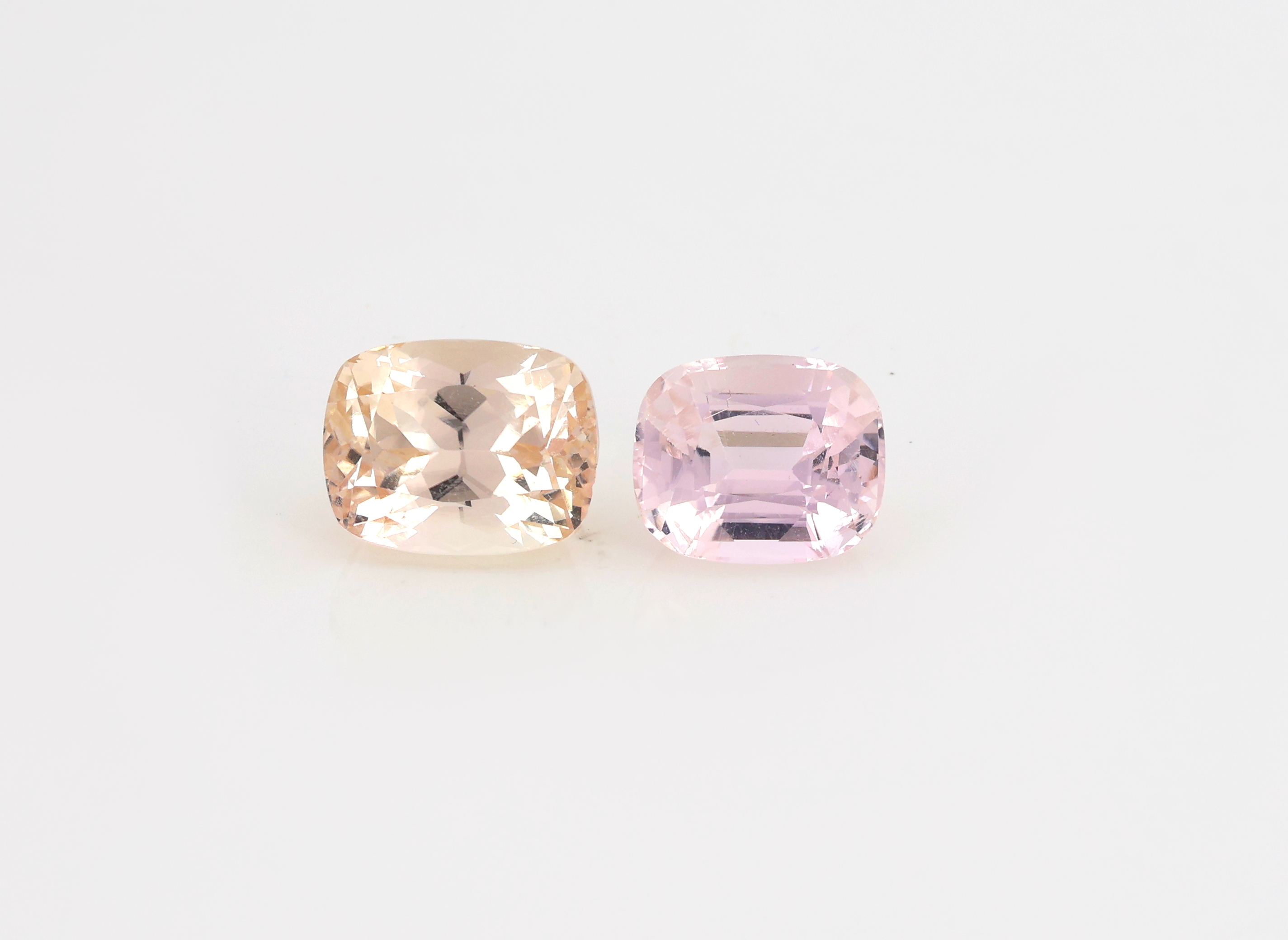 Detail a: Lot 5 lose Kunzite zus. ca. 33.4 ct, versch. Schliffformen