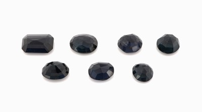 26852471a - Lot 7 lose facett. Saphire, zus. 13.47 ct, in versch. Formen und Größen ...