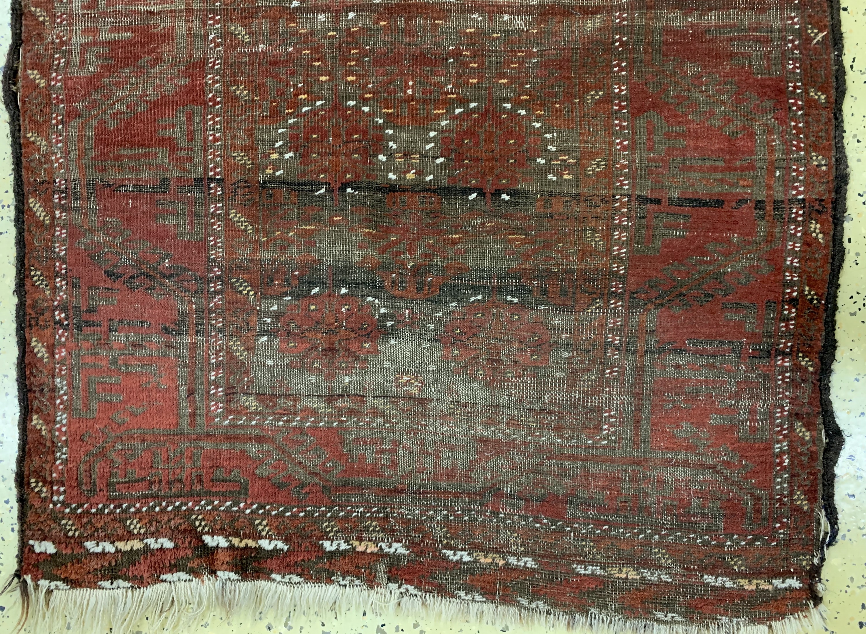 Detail c: Belutsch antik, Persien, 19.Jhd, Wolle auf Wolle, ca. 170 x 100 cm, EHZ: 4,aus Sammlungsauflösung