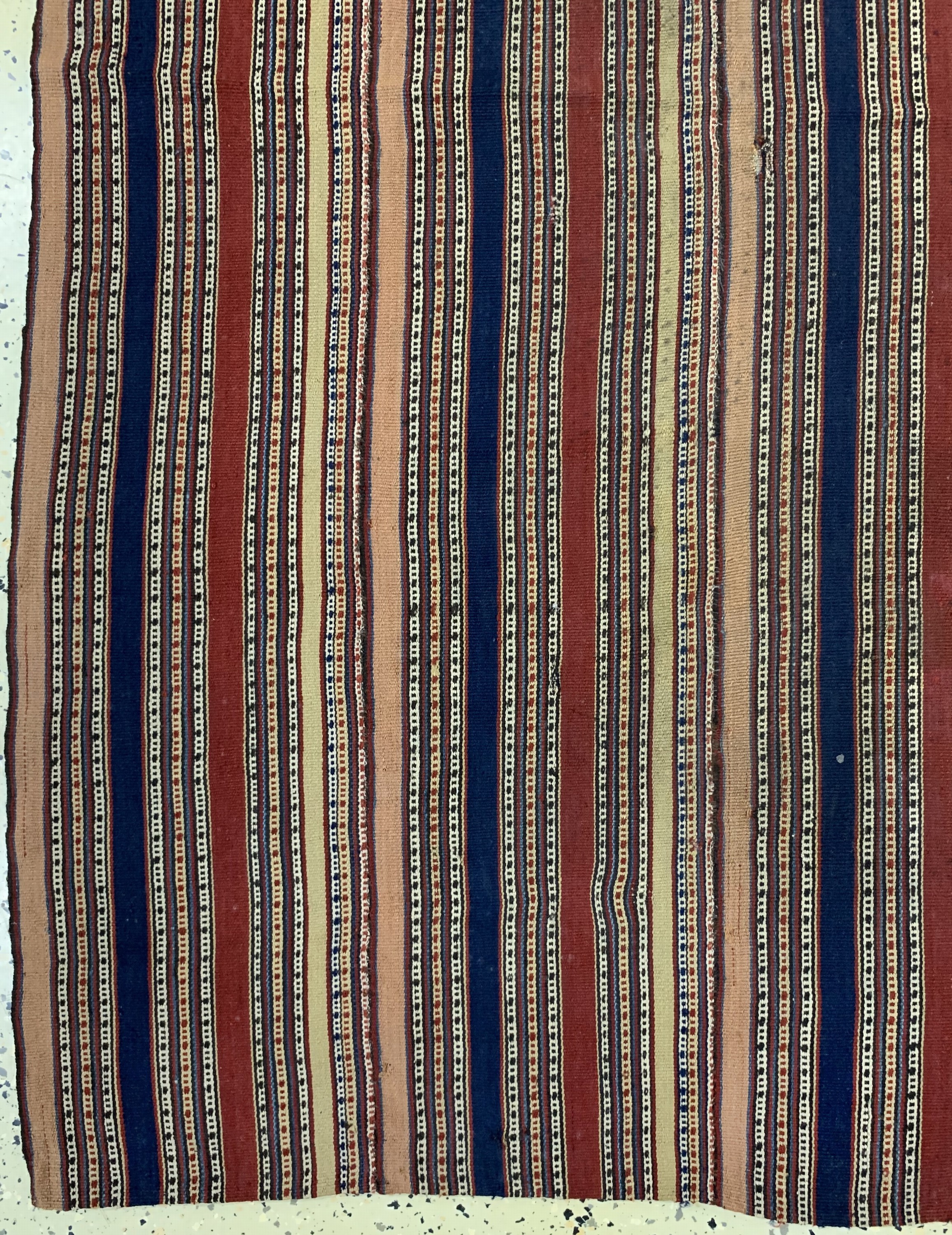 Detail b: Djajim fein antik, Persien, um 1900, Wolle auf Wolle, ca. 165 x 155 cm, 6 Bahnig, Reinigungsbedürftig, EHZ: 2, (kleine Restaurierungen),aus ...