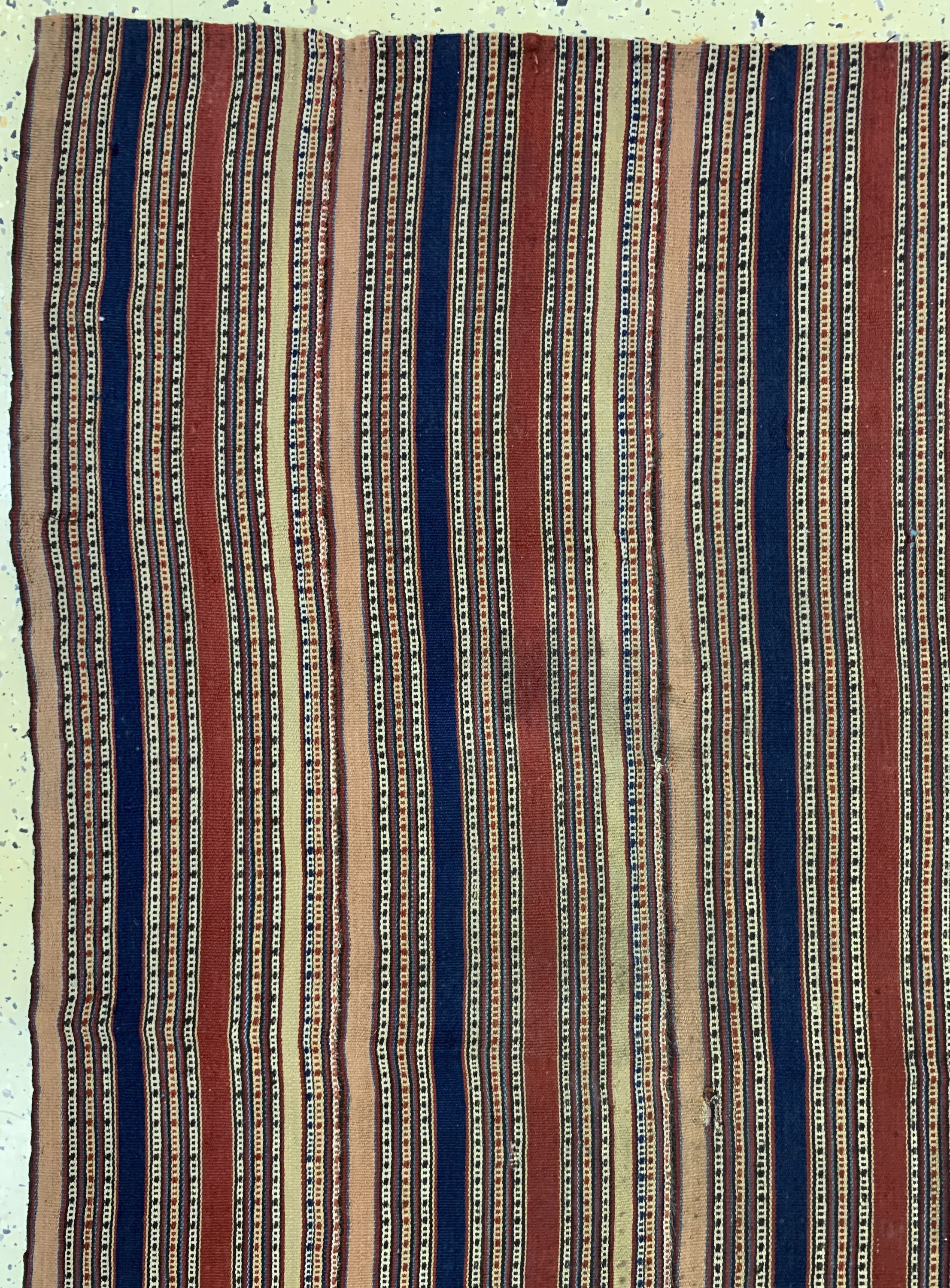 Detail c: Djajim fein antik, Persien, um 1900, Wolle auf Wolle, ca. 165 x 155 cm, 6 Bahnig, Reinigungsbedürftig, EHZ: 2, (kleine Restaurierungen),aus ...