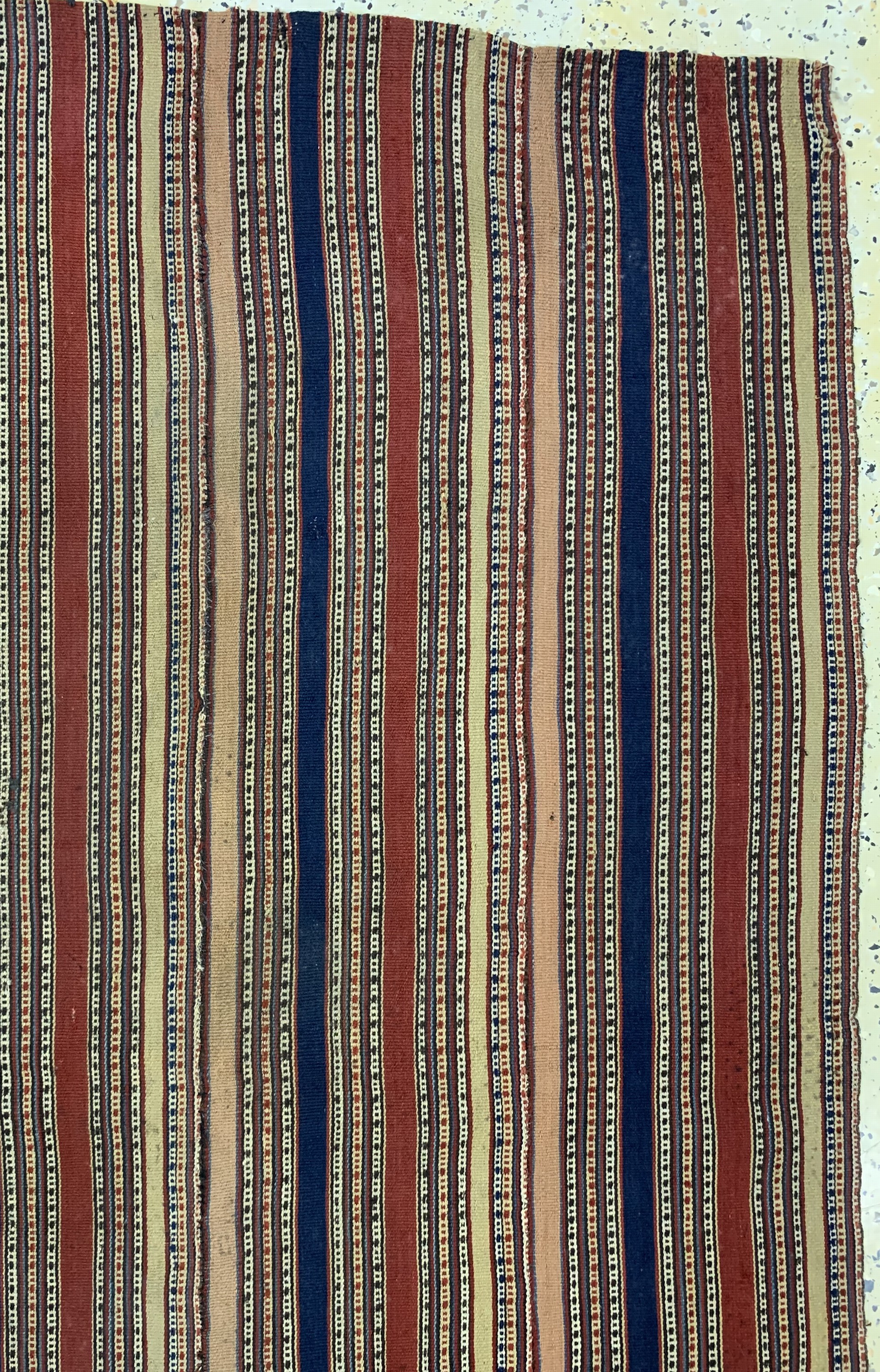 Detail d: Djajim fein antik, Persien, um 1900, Wolle auf Wolle, ca. 165 x 155 cm, 6 Bahnig, Reinigungsbedürftig, EHZ: 2, (kleine Restaurierungen),aus ...