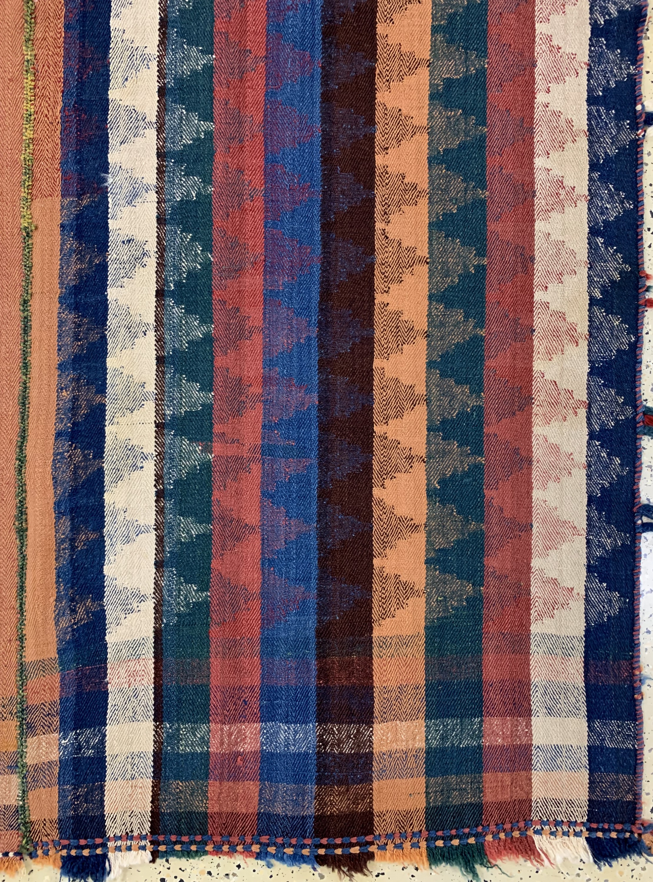 Detail a: Djajim"Nomaden-Decke", Persien, Anfang 20.Jhd, Wolle auf Wolle, ca. 230 x 165 cm, EHZ: 2(2 Bahnig),aus Sammlungsauflösung