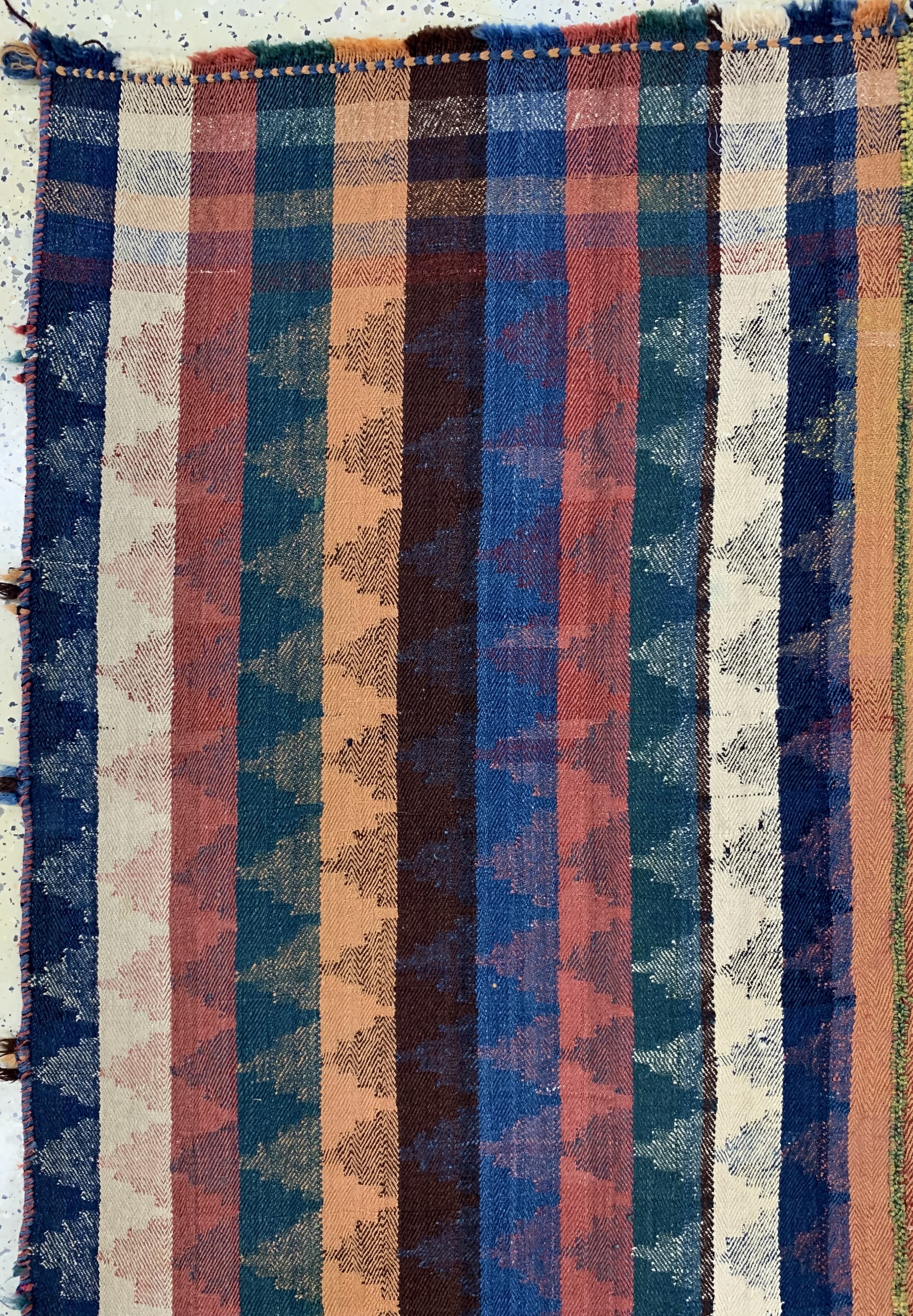 Detail c: Djajim"Nomaden-Decke", Persien, Anfang 20.Jhd, Wolle auf Wolle, ca. 230 x 165 cm, EHZ: 2(2 Bahnig),aus Sammlungsauflösung