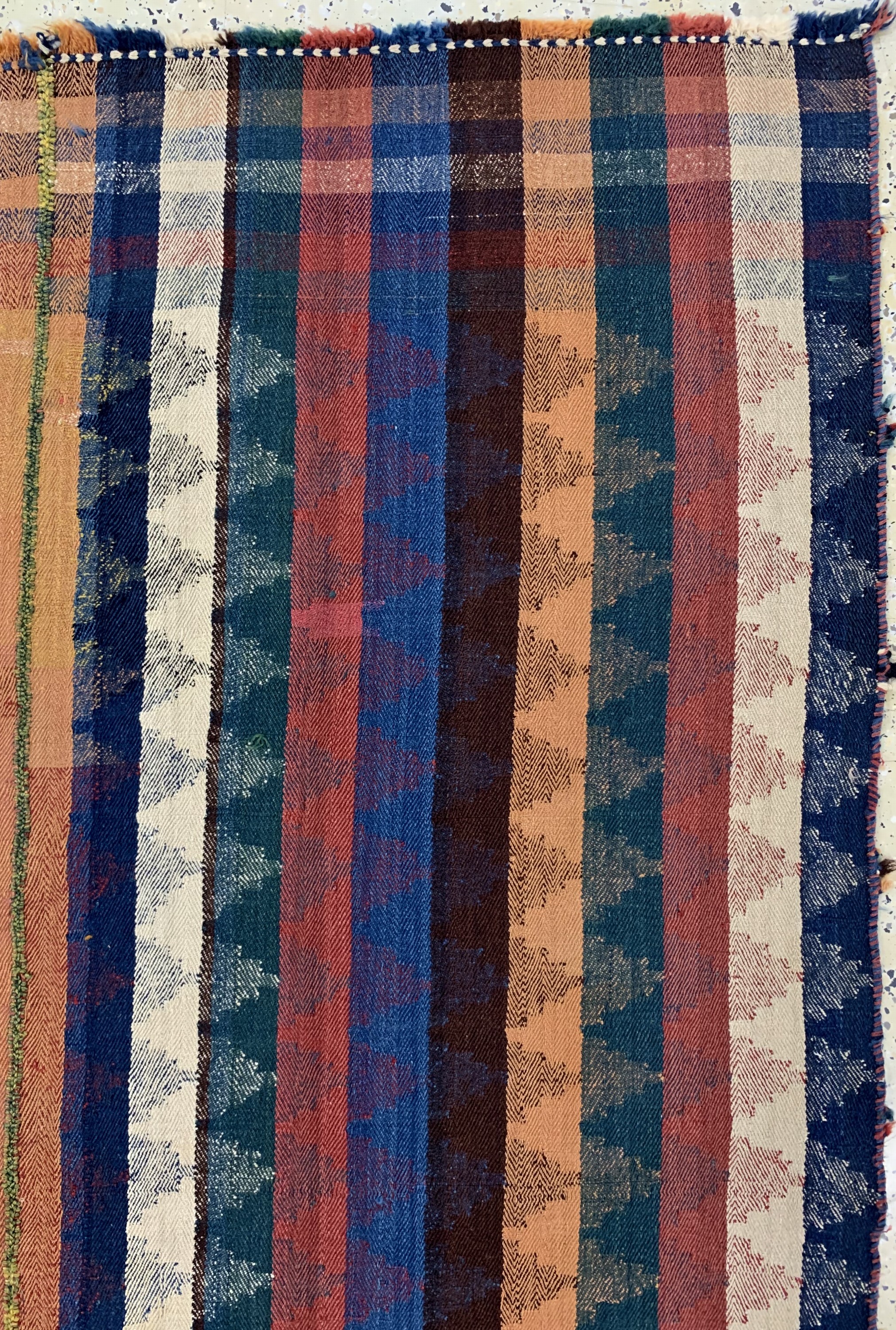 Detail d: Djajim"Nomaden-Decke", Persien, Anfang 20.Jhd, Wolle auf Wolle, ca. 230 x 165 cm, EHZ: 2(2 Bahnig),aus Sammlungsauflösung
