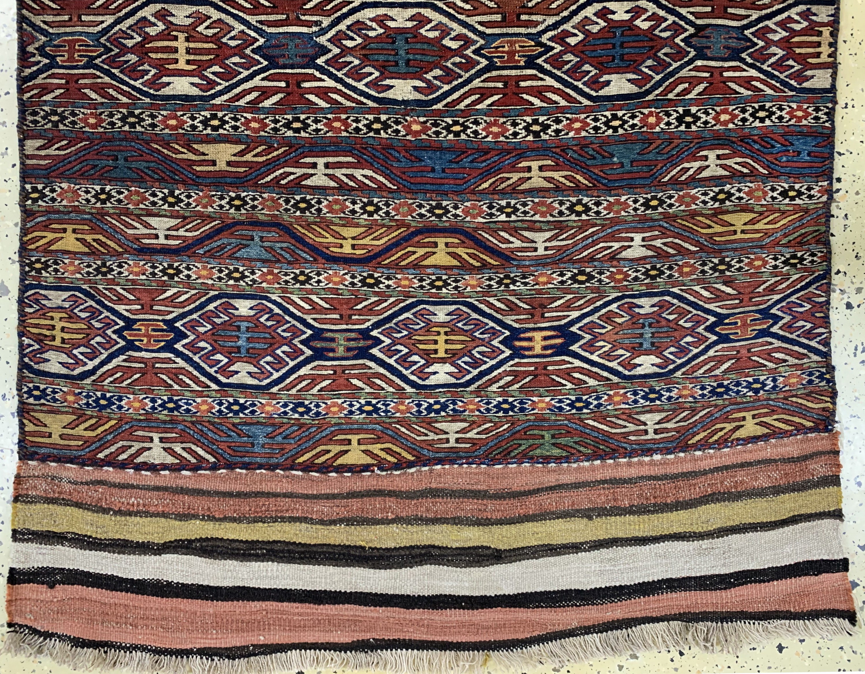 Detail b: 1 paar Mafraschteile, Schahsawan, Persien, um 1900, Wolle auf Wolle, ca. 170 x 100 cm, EHZ: 2