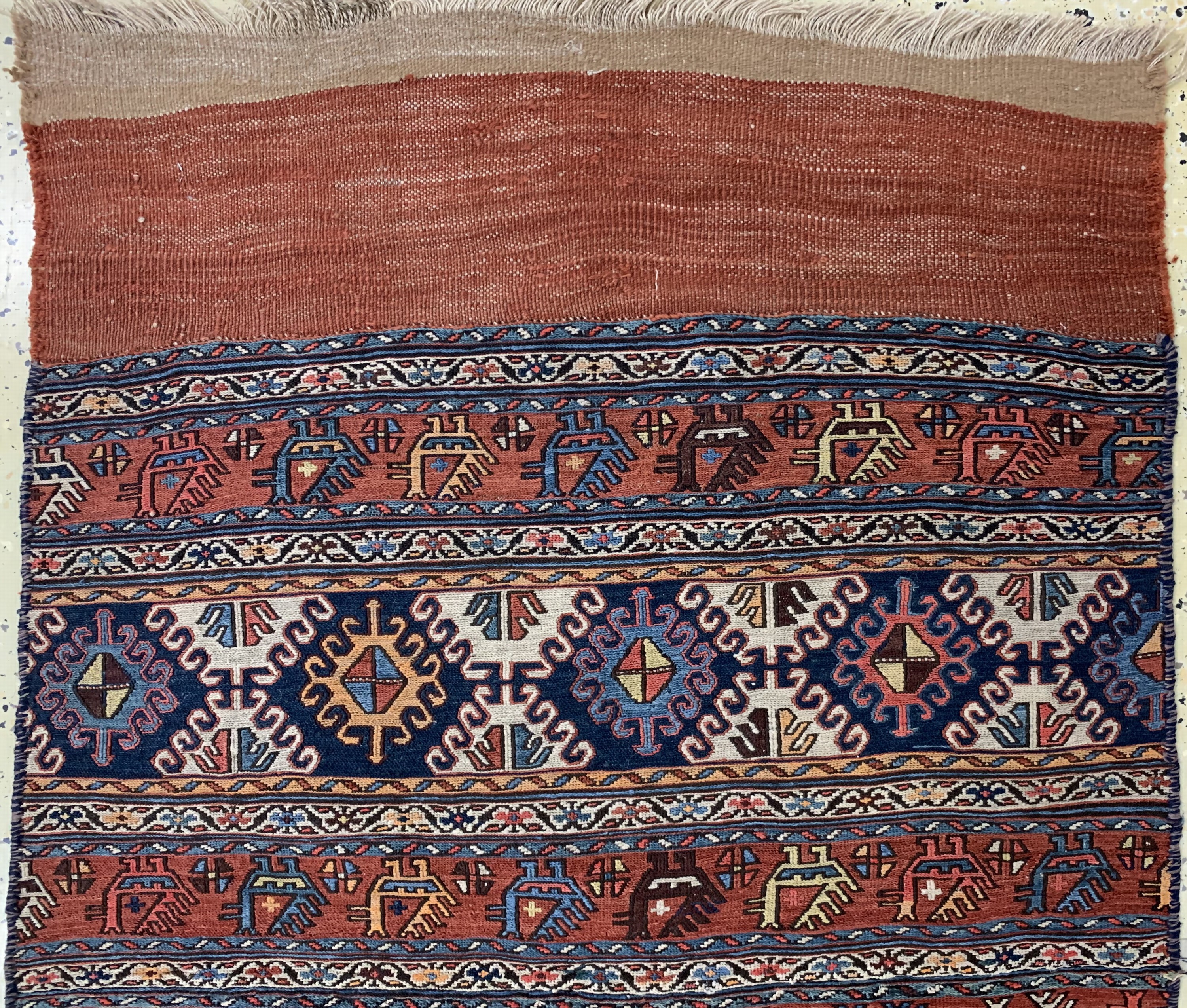 Detail d: 1 paar Mafraschteile, Schahsawan, Persien, um 1900, Wolle auf Wolle, ca. 170 x 100 cm, EHZ: 2