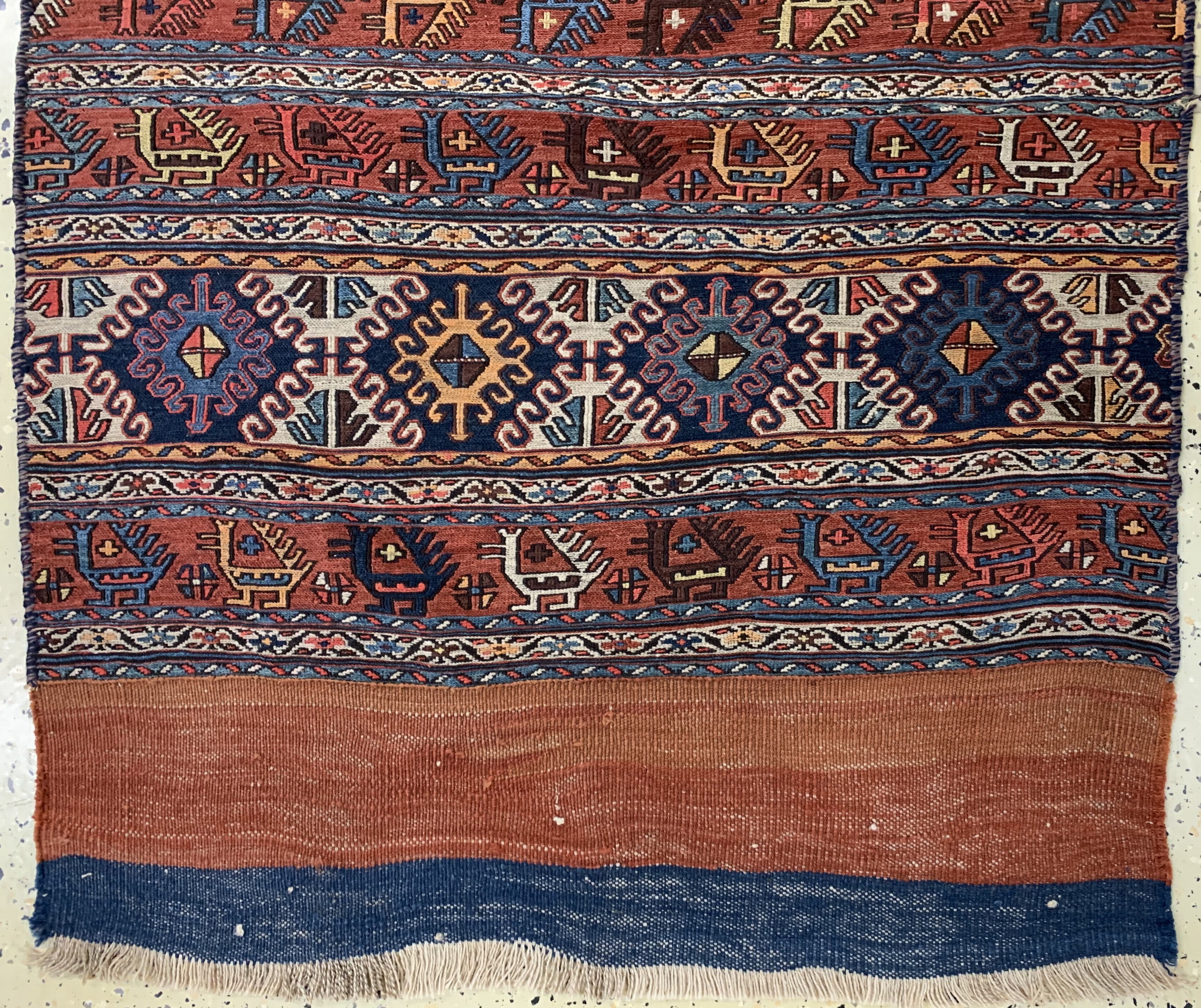 Detail e: 1 paar Mafraschteile, Schahsawan, Persien, um 1900, Wolle auf Wolle, ca. 170 x 100 cm, EHZ: 2