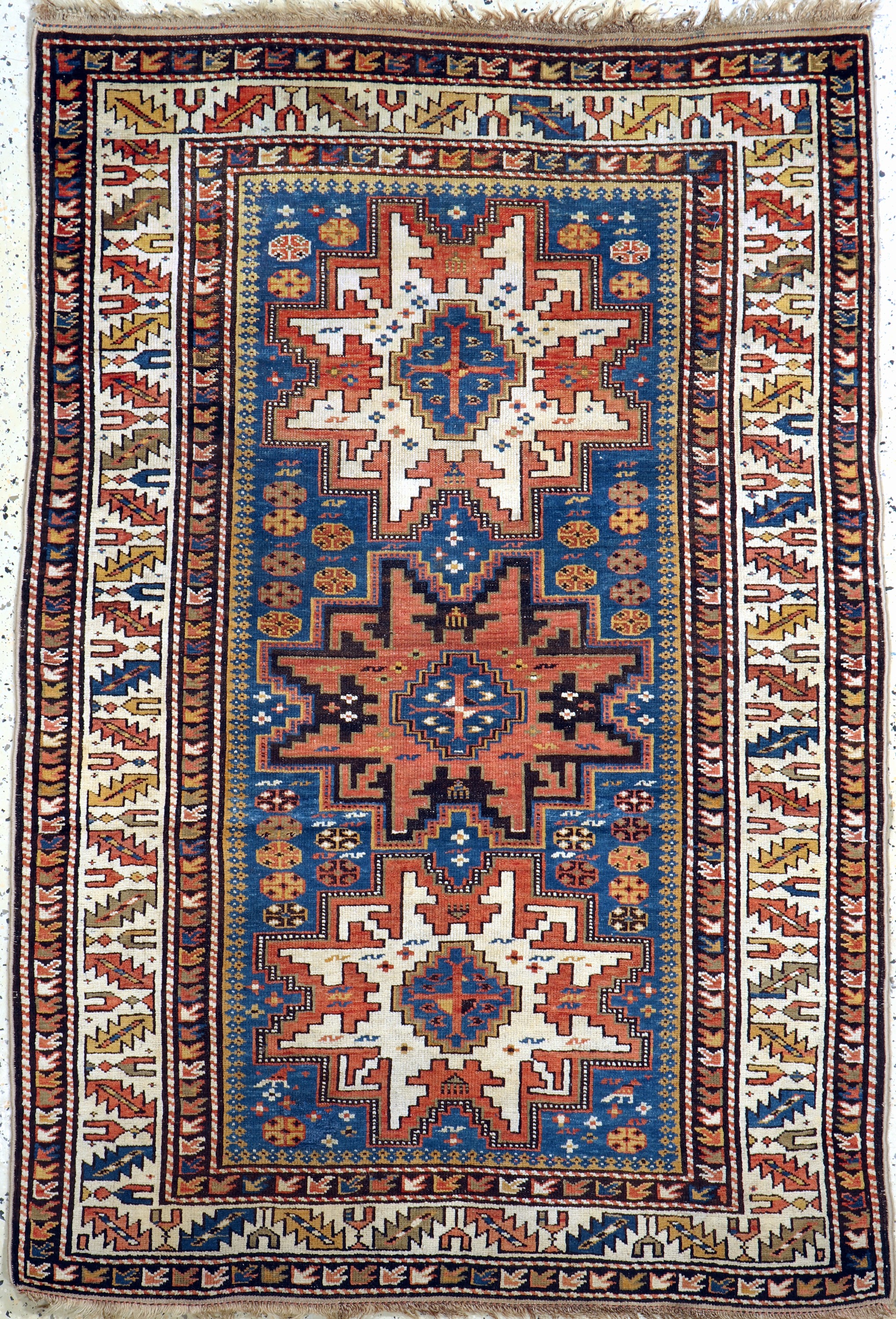 Schirwan Kazak antik, Kaukasus, 19.Jhd, Wolle auf Wolle, ca. 170 x 120 cm, EHZ: 2,aus Sammlungsauflösung