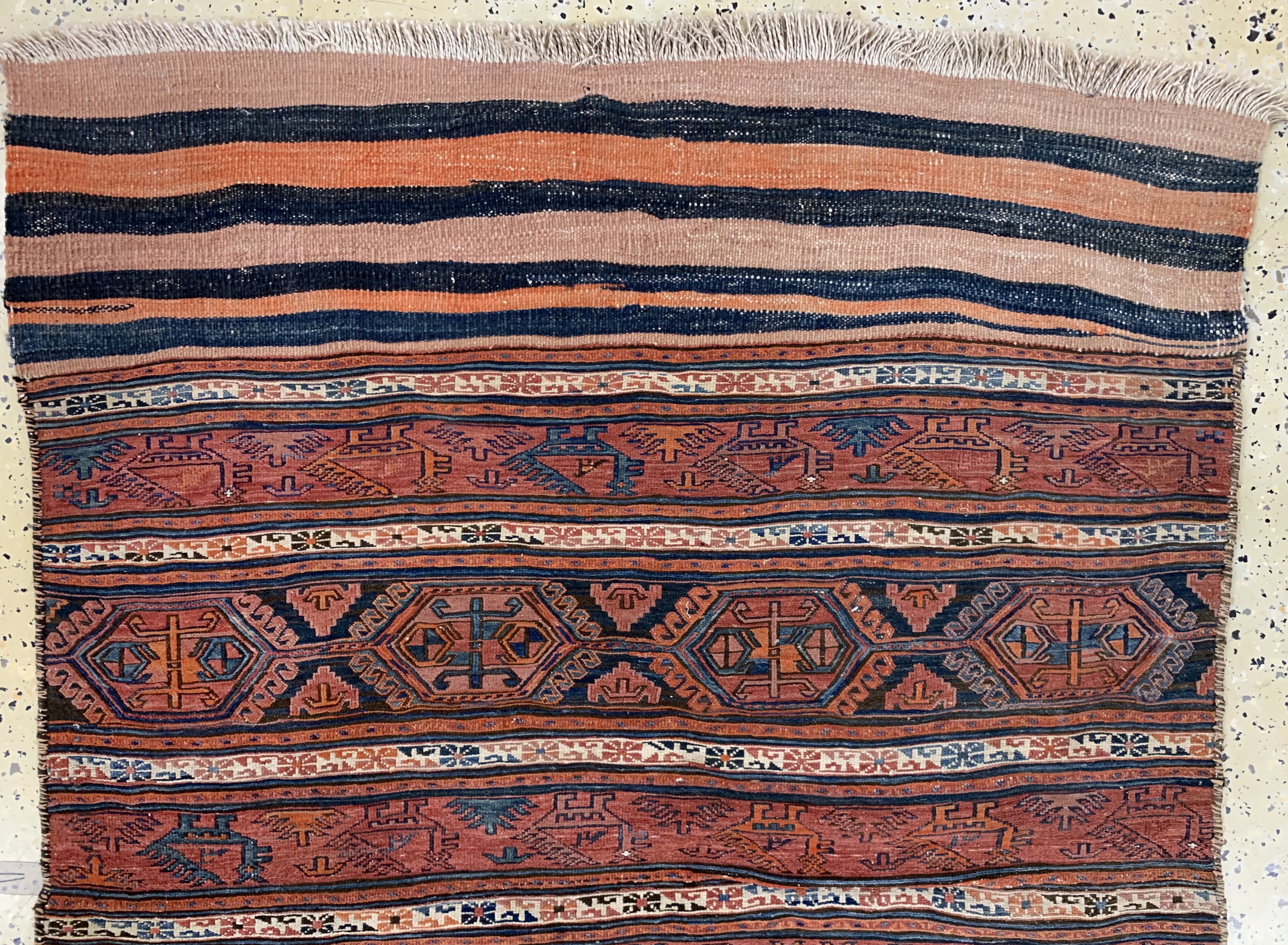 Detail a: 2 Lots Mafraschteil, Schahsawan, Persien, um 1900, Wolle auf Wolle, ca. 150 x 110 cm, EHZ: 2