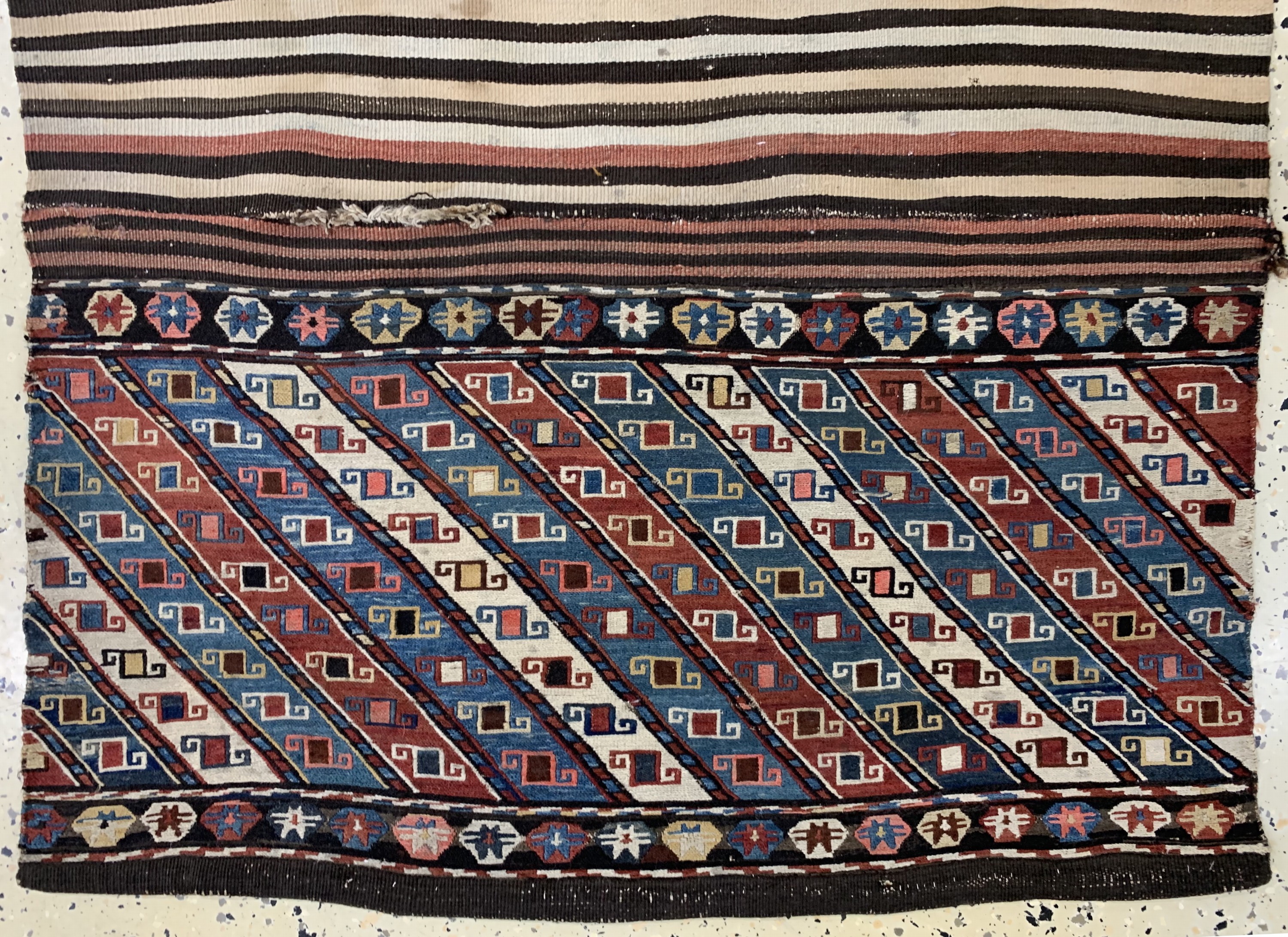 Detail e: 2 Lots Mafraschteil, Schahsawan, Persien, um 1900, Wolle auf Wolle, ca. 150 x 110 cm, EHZ: 2