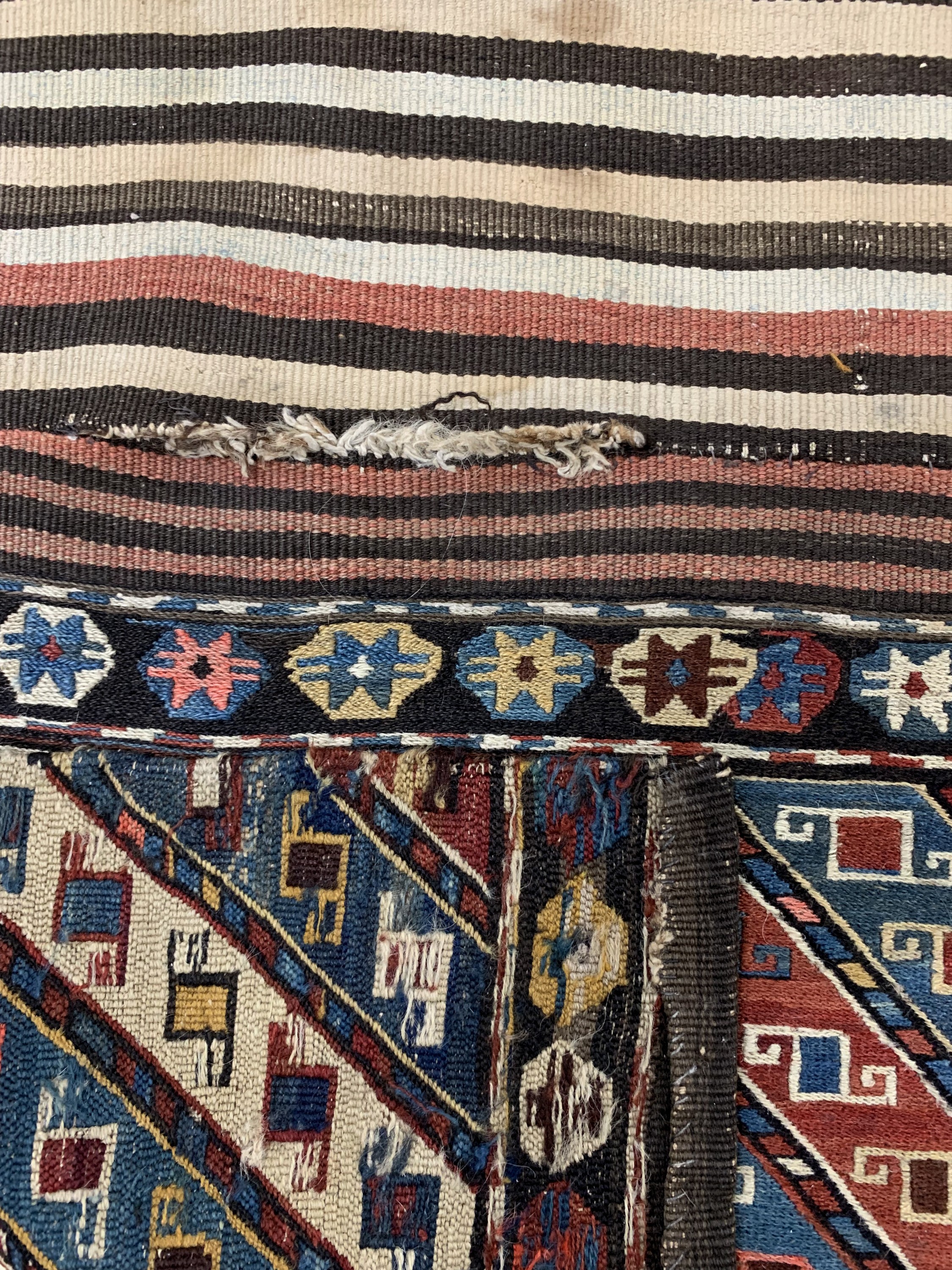 Detail f: 2 Lots Mafraschteil, Schahsawan, Persien, um 1900, Wolle auf Wolle, ca. 150 x 110 cm, EHZ: 2