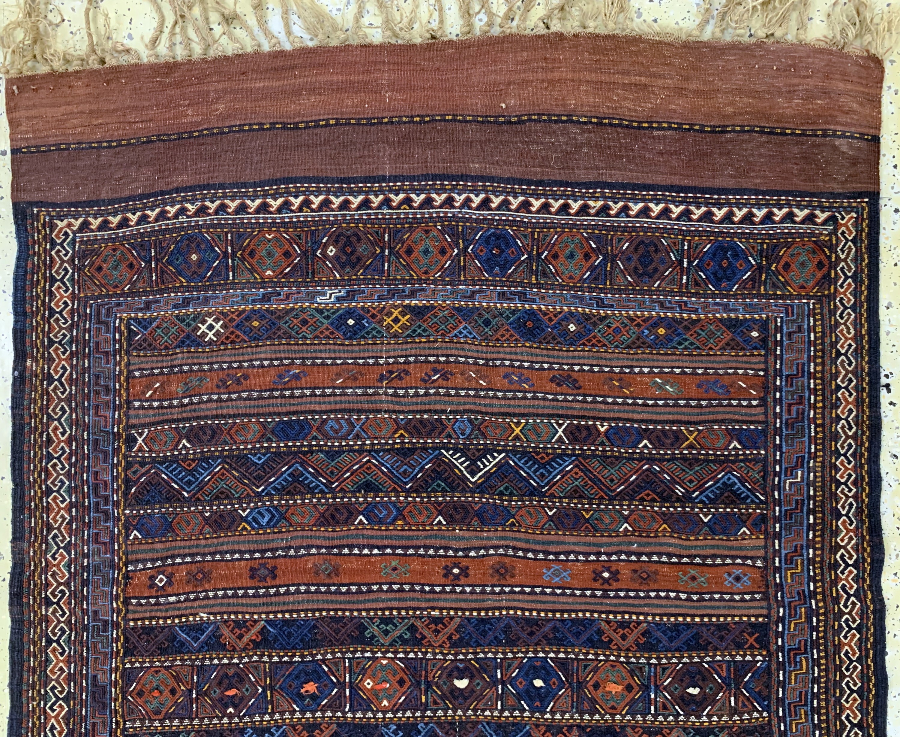 Detail a: Belutsch Sumakh antik, Persien, 19.Jhd, Wolle auf Wolle, ca. 320 x 120 cm, EHZ: 2