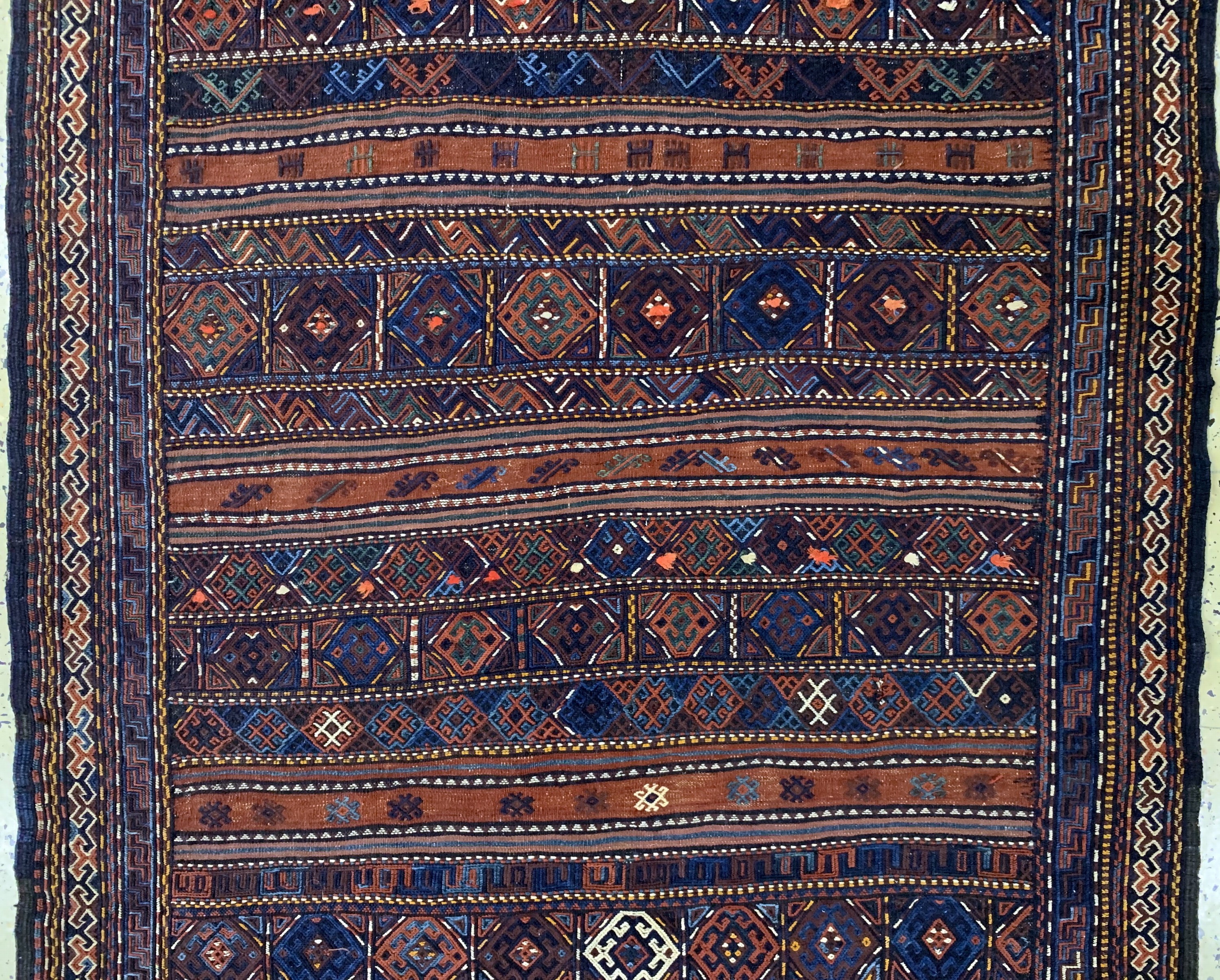 Detail b: Belutsch Sumakh antik, Persien, 19.Jhd, Wolle auf Wolle, ca. 320 x 120 cm, EHZ: 2