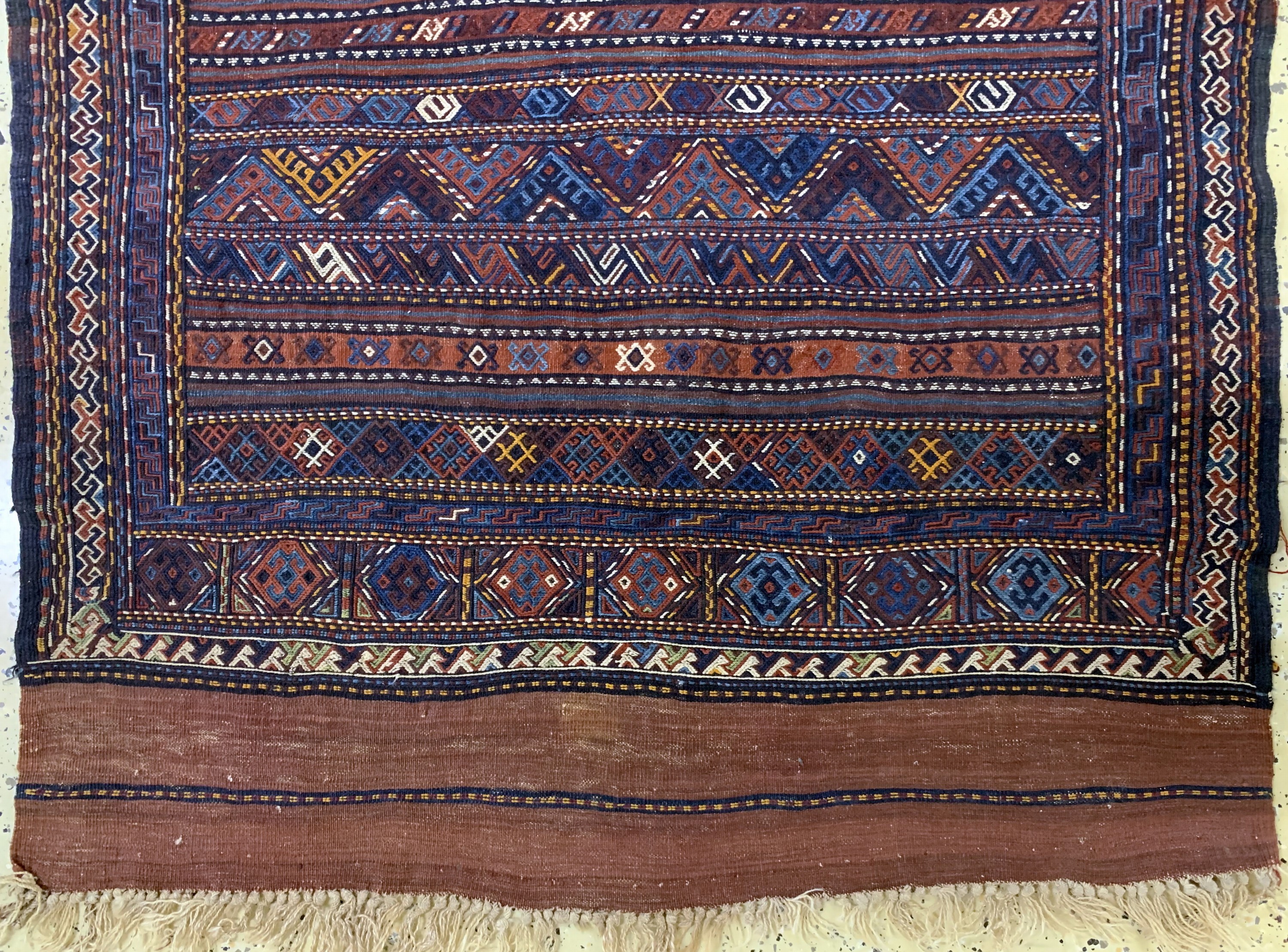Detail d: Belutsch Sumakh antik, Persien, 19.Jhd, Wolle auf Wolle, ca. 320 x 120 cm, EHZ: 2