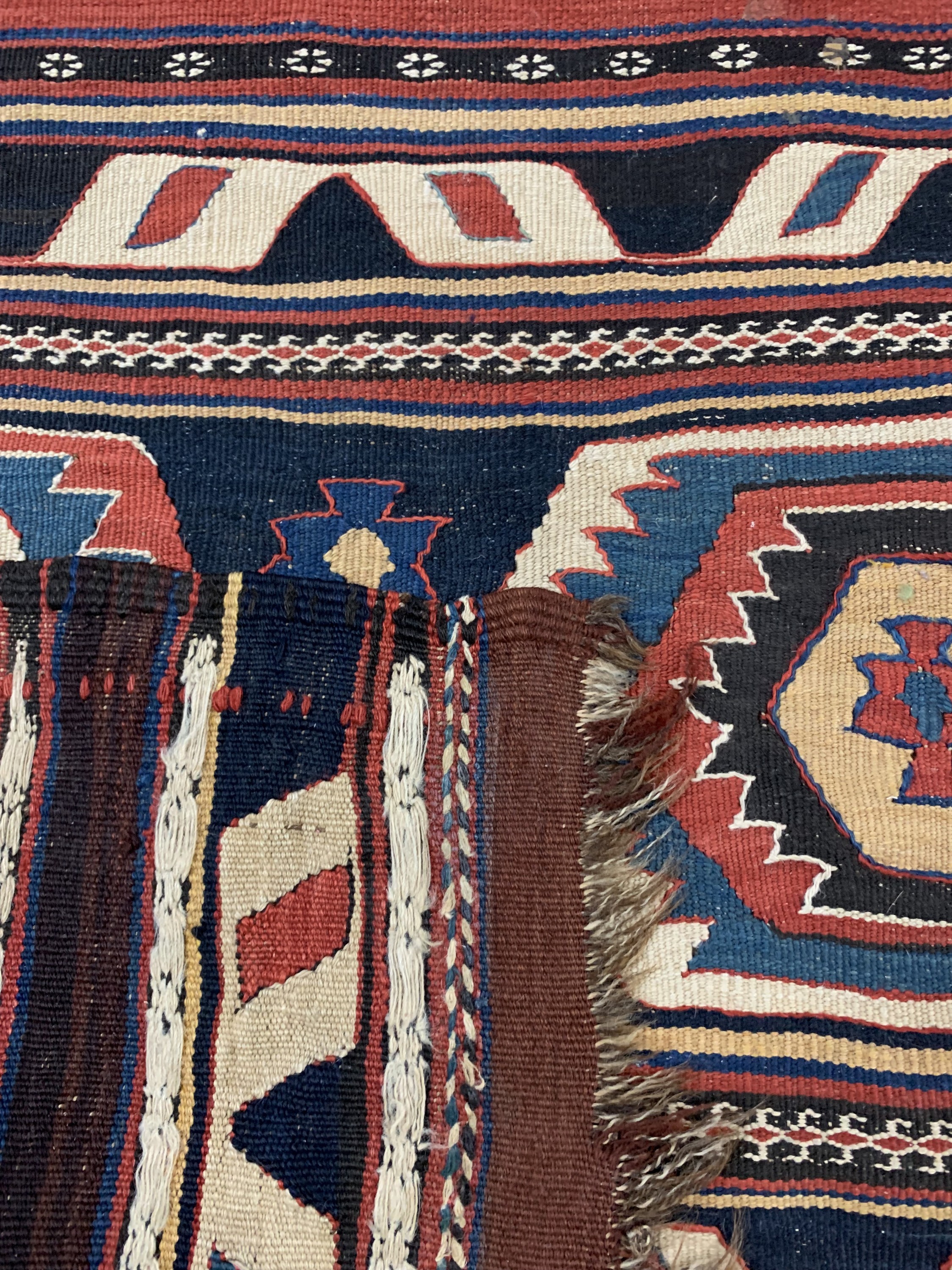 Detail f: "Weramin"Kelim antik, Persien, 19.Jhd, Wolle auf Wolle, ca. 320 x 172 cm, EHZ: 2 aus Sammlungsauflösung