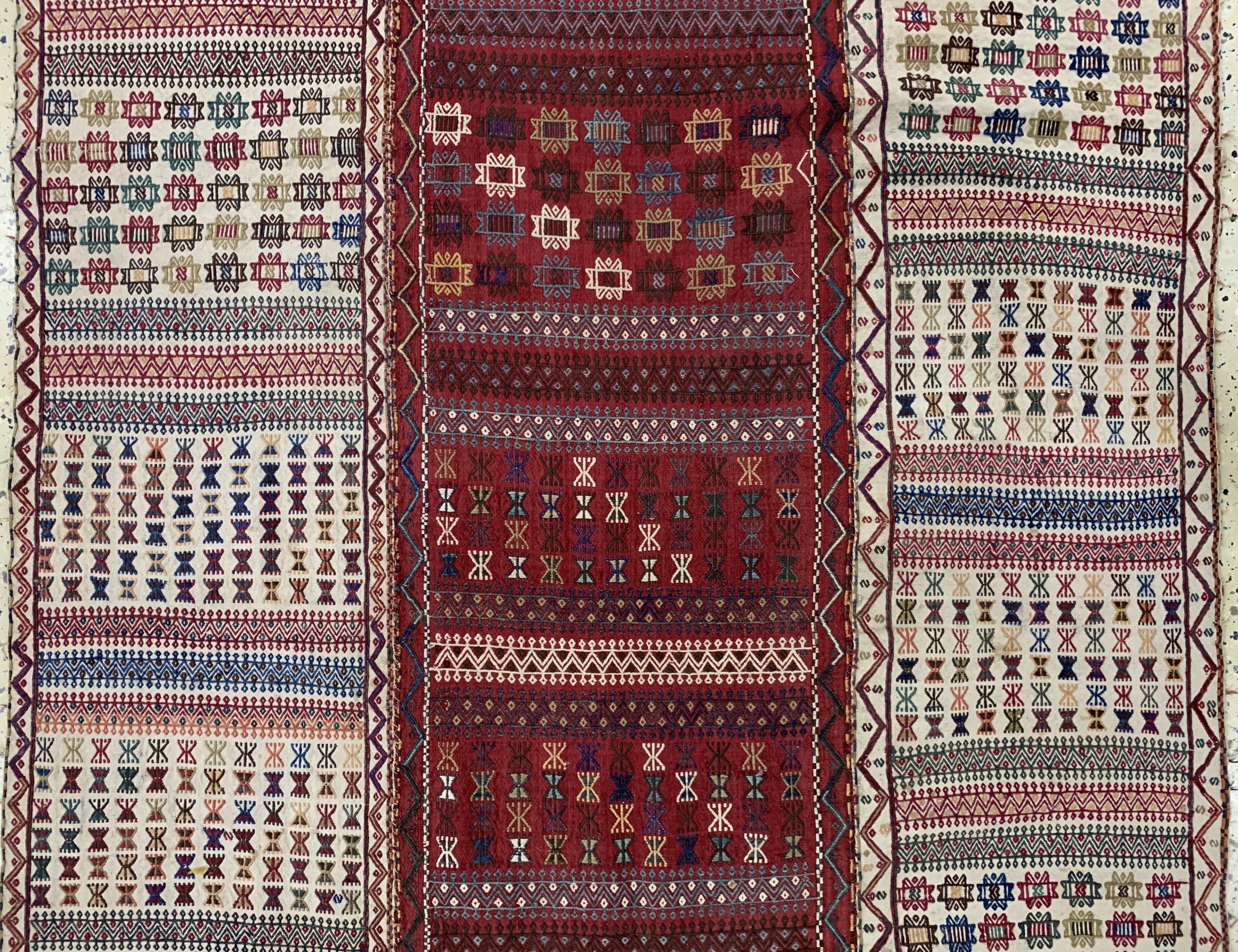Detail b: "Verneh"antik(3 Bahnen), Türkei, um 1900, Wolle auf Wolle, ca. 302 x 142 cm, EHZ: 2